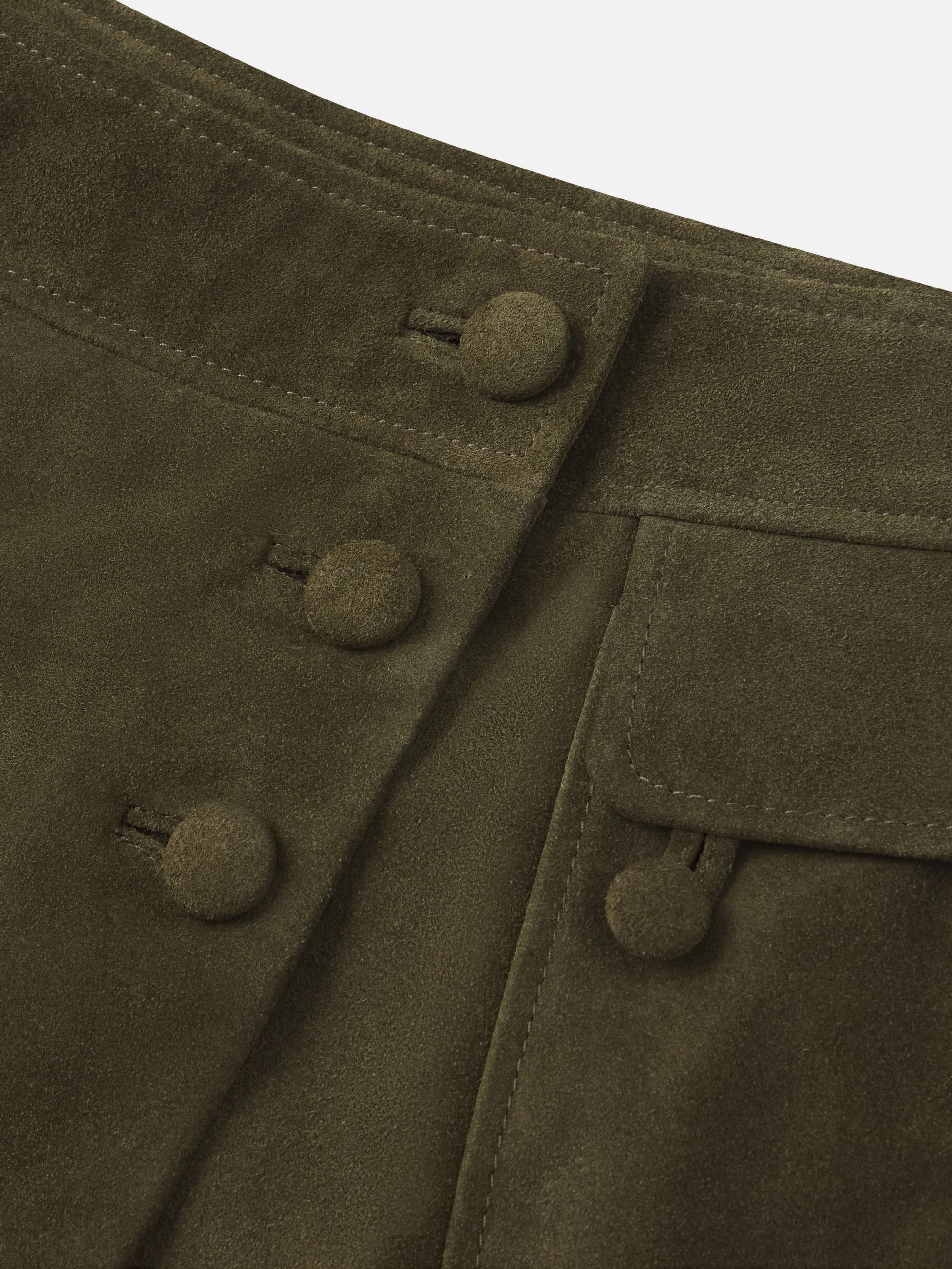 FRAME - The Suede Cargo Mini Skirt - Image 2