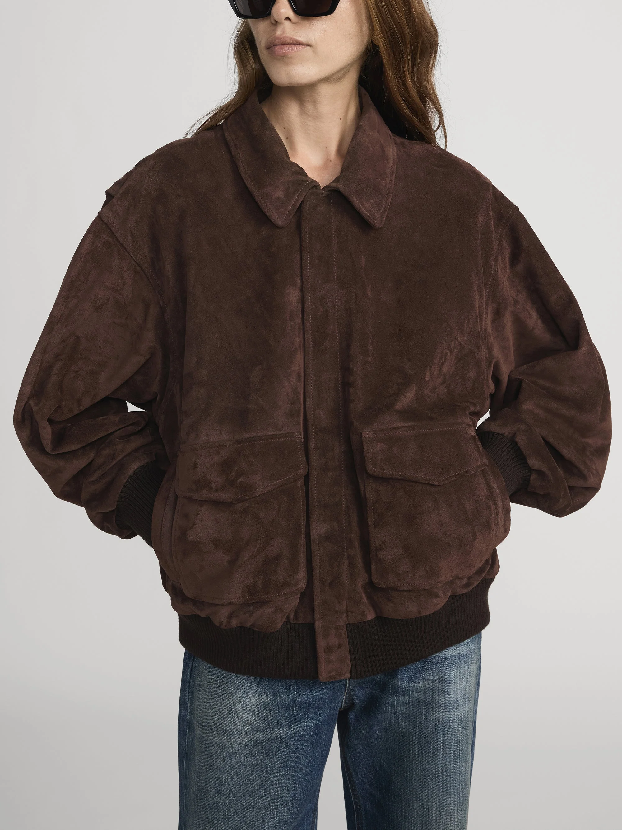 FRAME - The Suede Oversized Jacket - Image 3