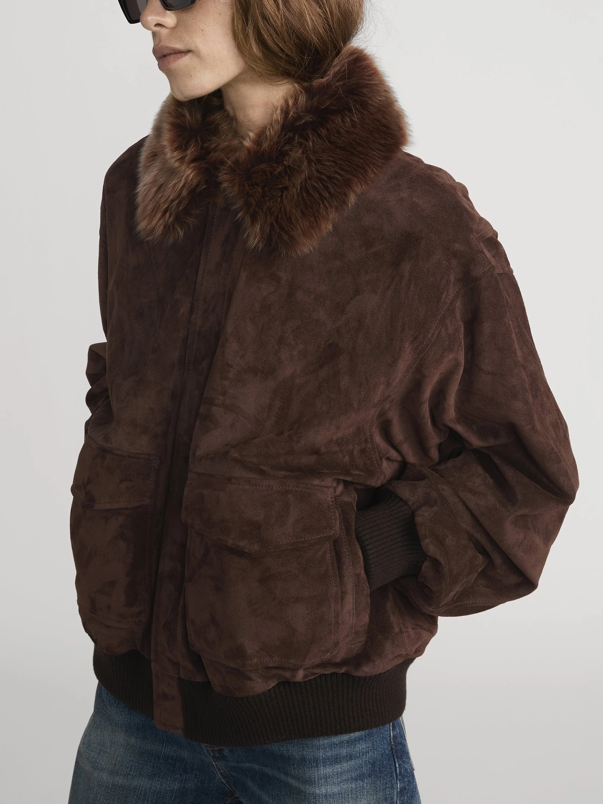 FRAME - The Suede Oversized Jacket - Image 5