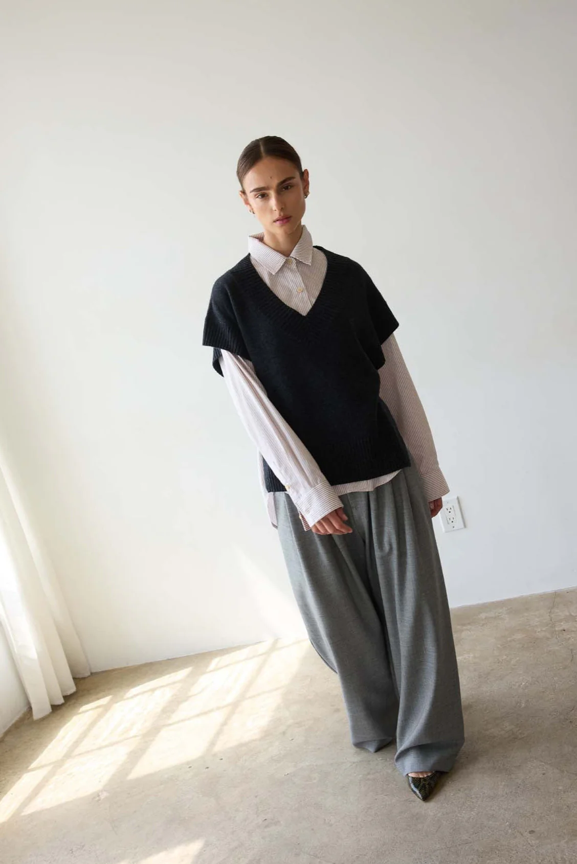 Jamie Haller - The Sweater Vest in Charcoal - Image 3