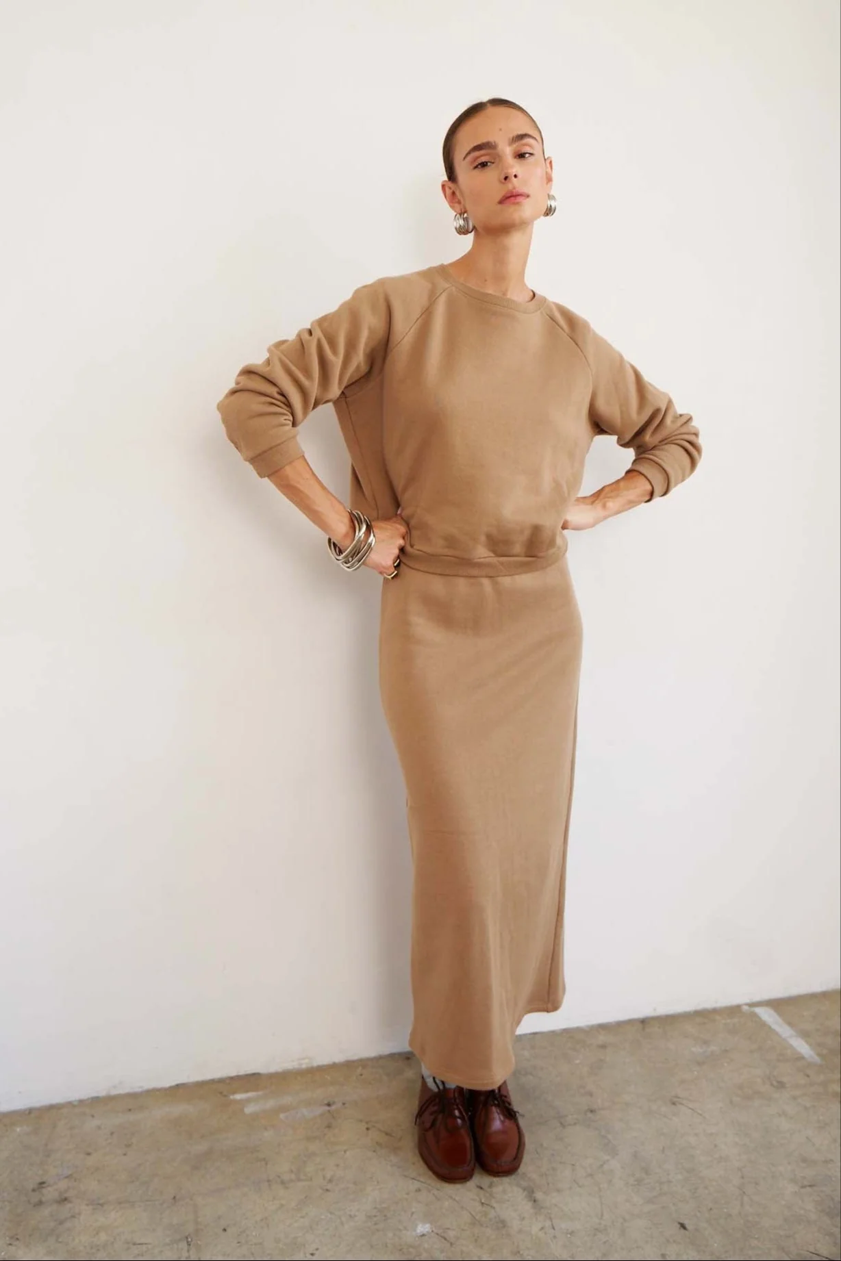 Jamie Haller - The Sweatshirt Skirt in Camel