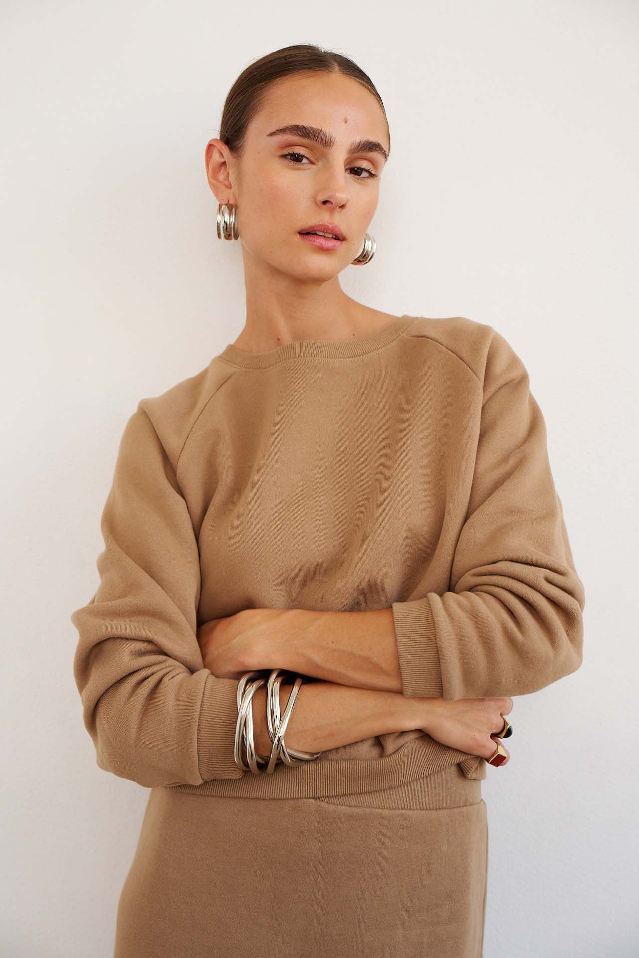 Jamie Haller - The Sweatshirt Skirt in Camel - Image 17