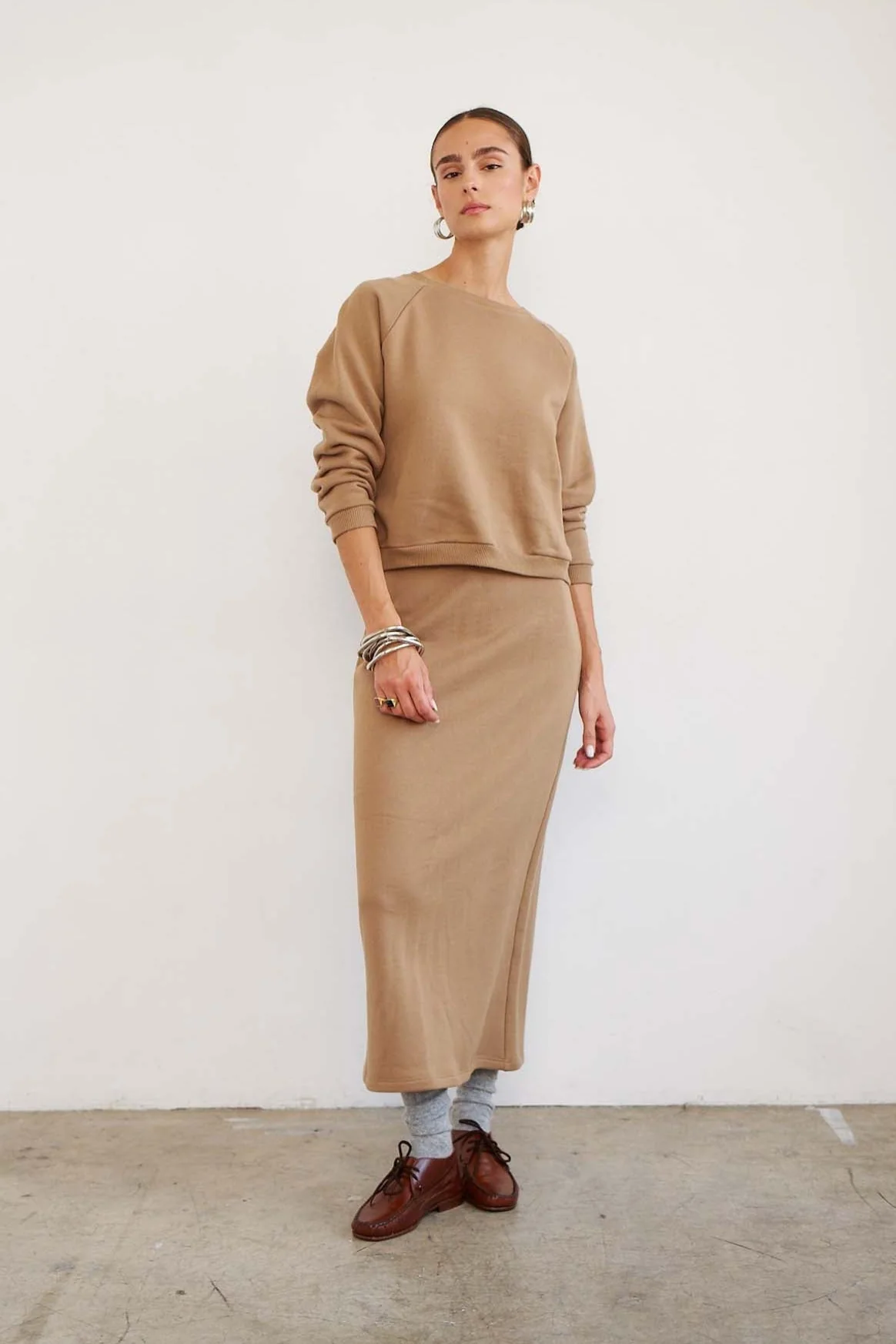 Jamie Haller - The Sweatshirt Skirt in Camel - Image 4