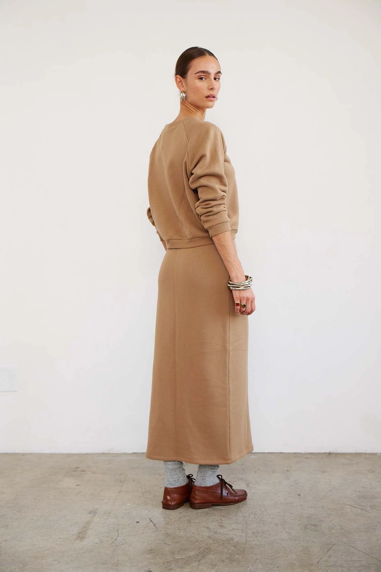 Jamie Haller - The Sweatshirt Skirt in Camel - Image 7