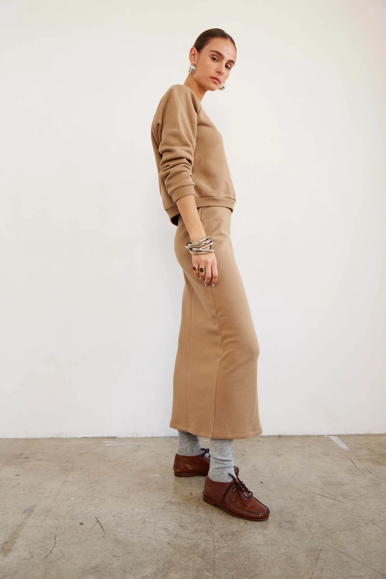 Jamie Haller - The Sweatshirt Skirt in Camel - Image 9