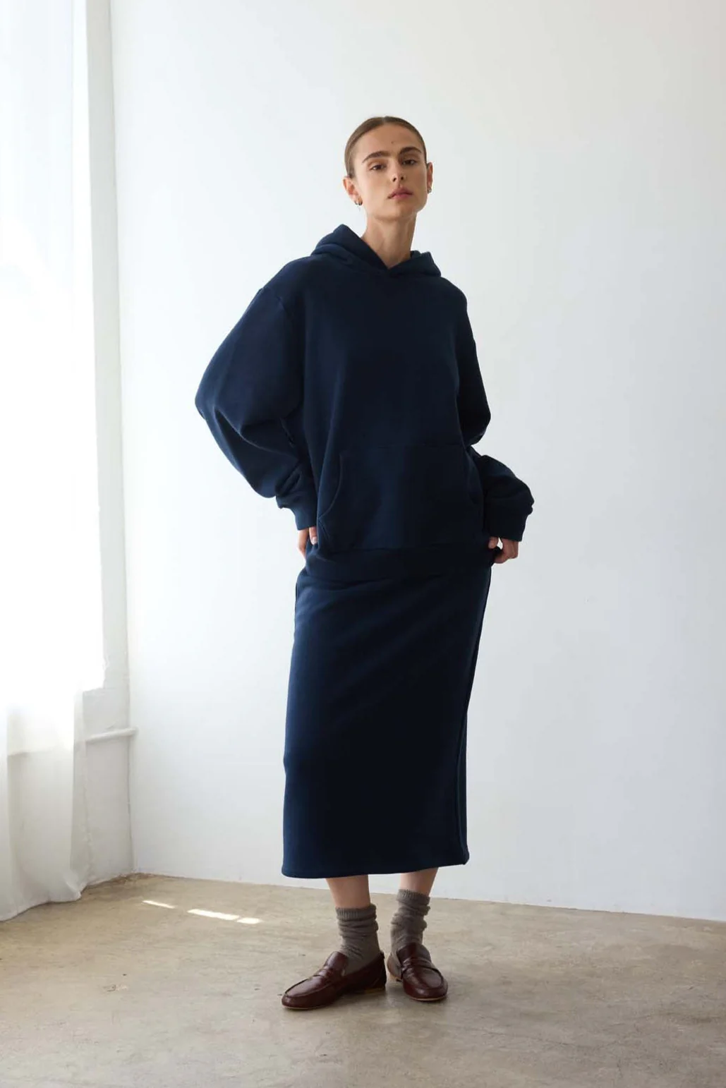 Jamie Haller - The Sweatshirt Skirt in Navy - Image 5