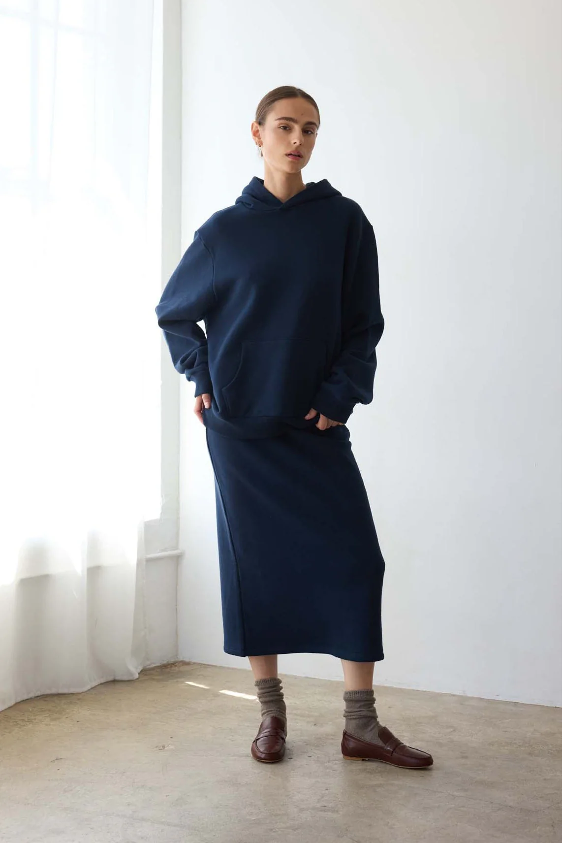 Jamie Haller - The Sweatshirt Skirt in Navy - Image 6