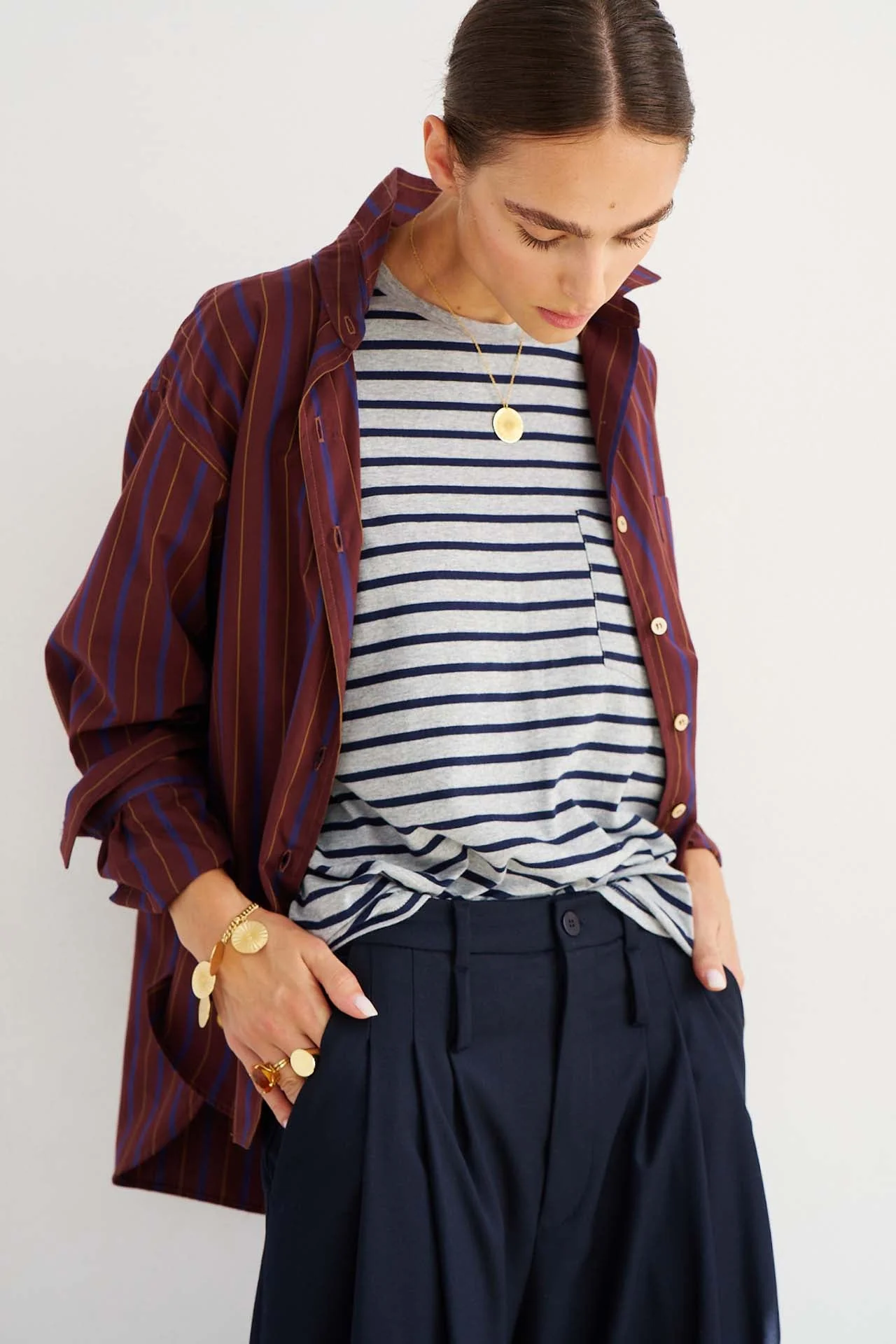 Jamie Haller - The Triple Pleat Trouser in Dark Navy - Image 2