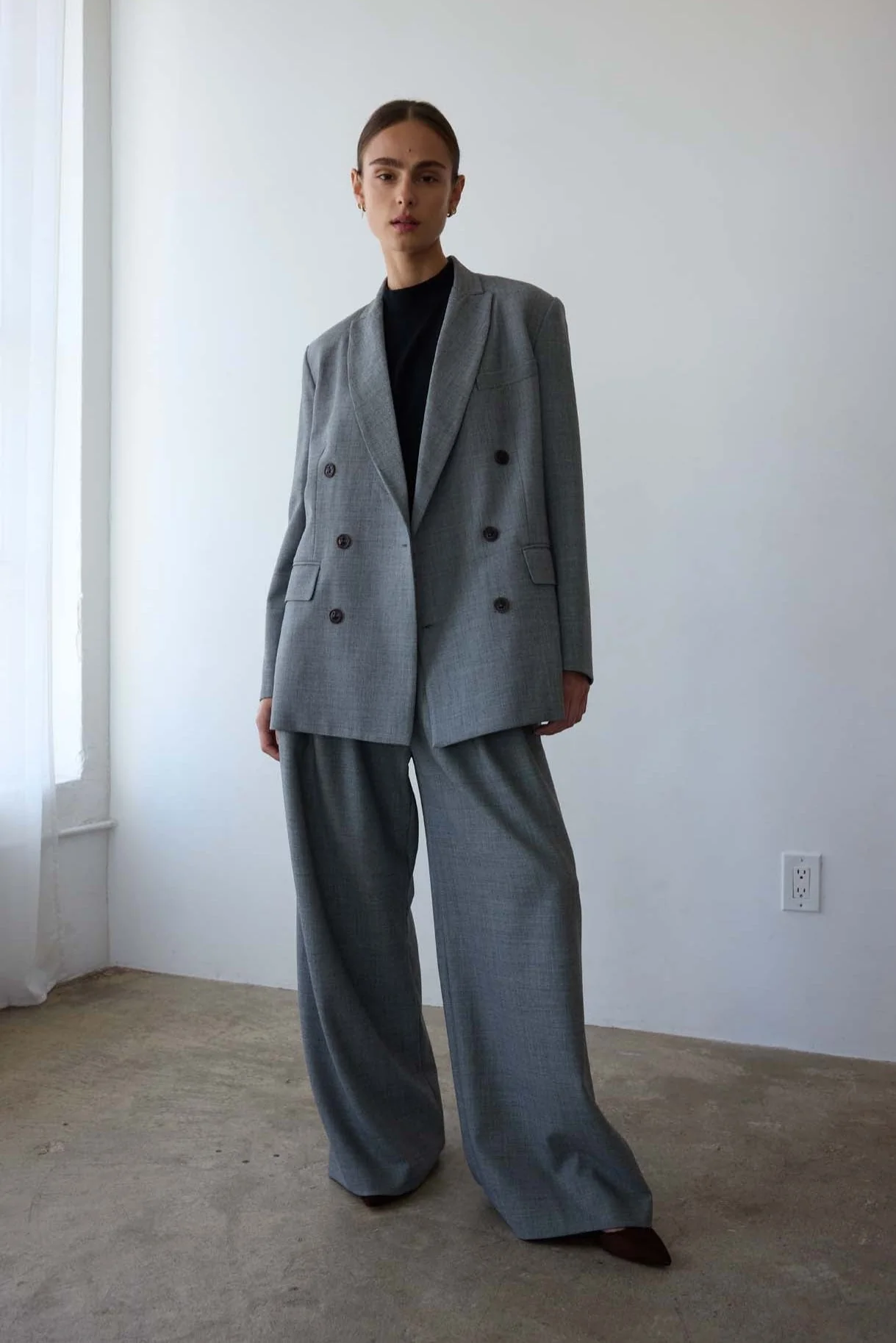 Jamie Haller - The Triple Pleat Trouser in Pepper - Image 6