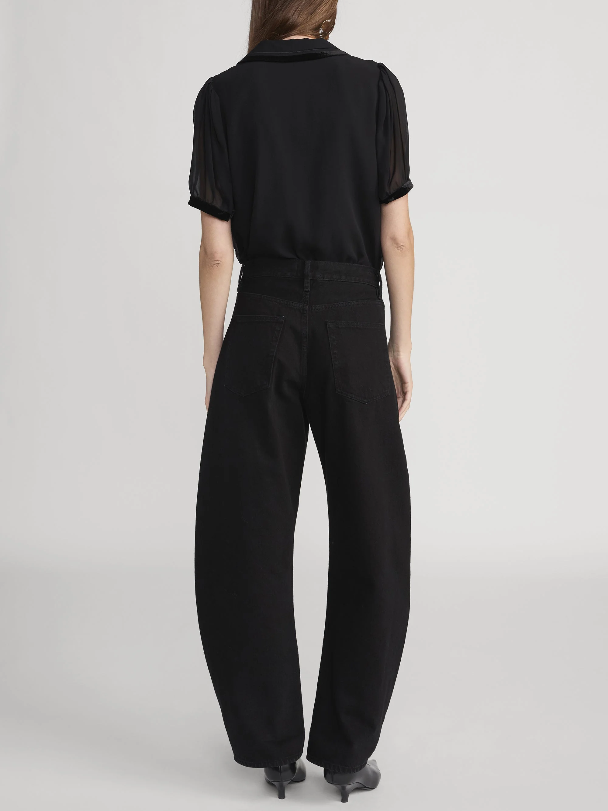 FRAME - The Velvet Trim Sailor Blouse - Image 6