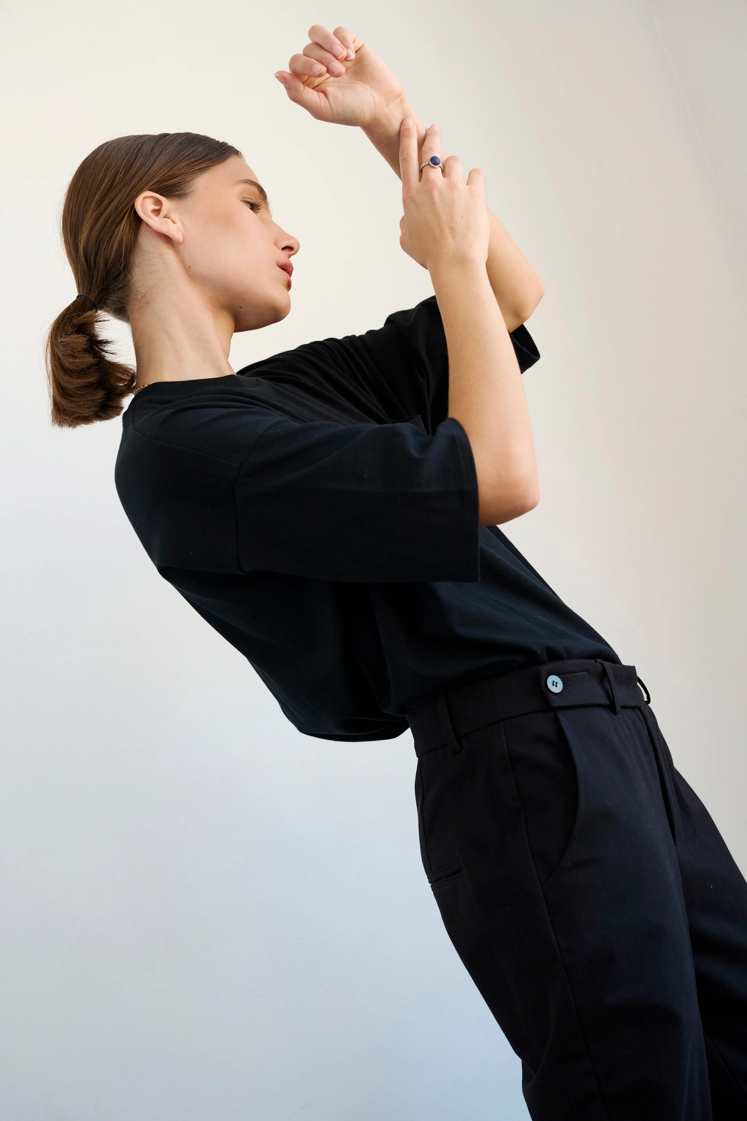 Jamie Haller - The Waist Tape Trouser in Black - Image 10