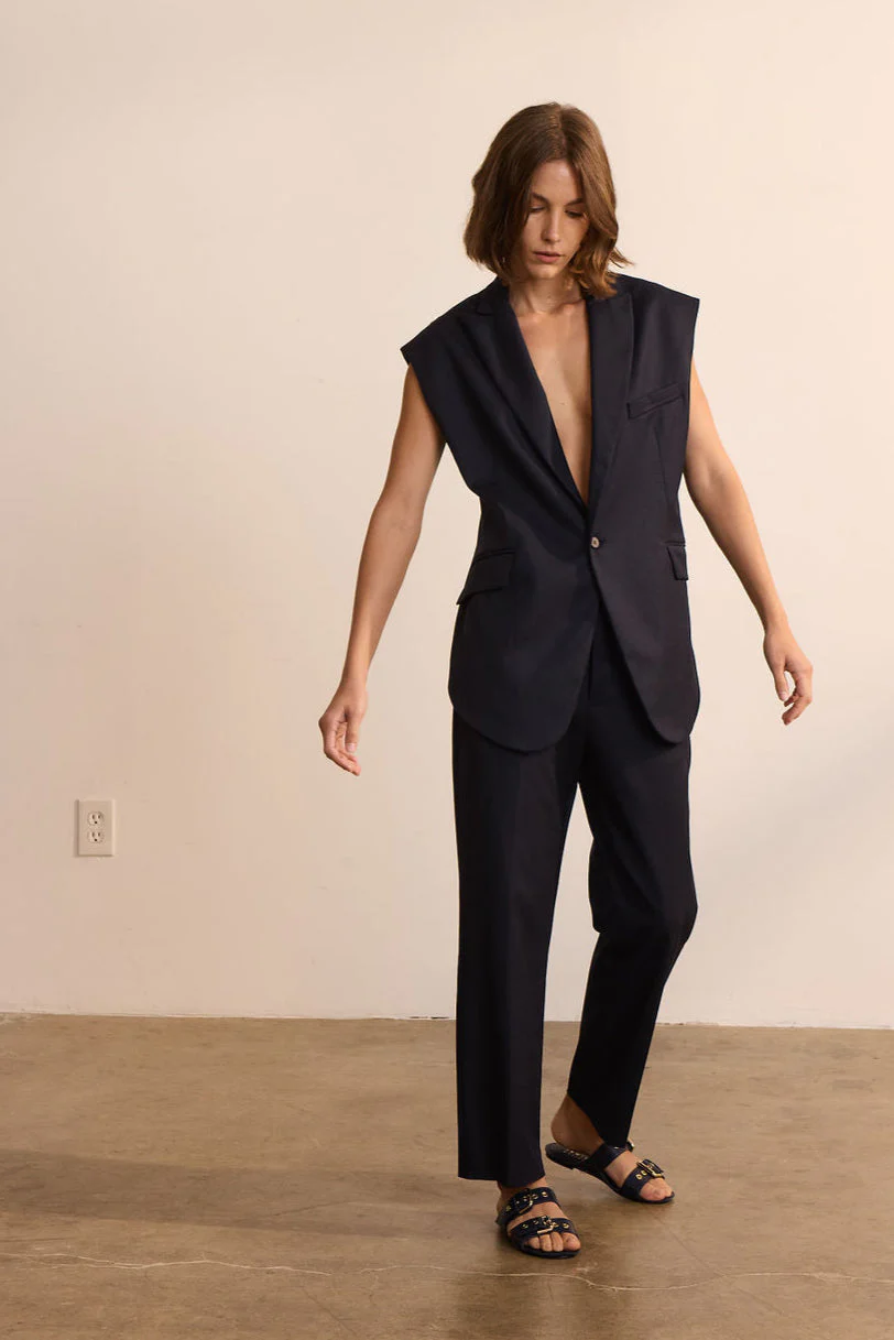 Jamie Haller - The Waist Tape Trouser in Dark Navy - Image 21