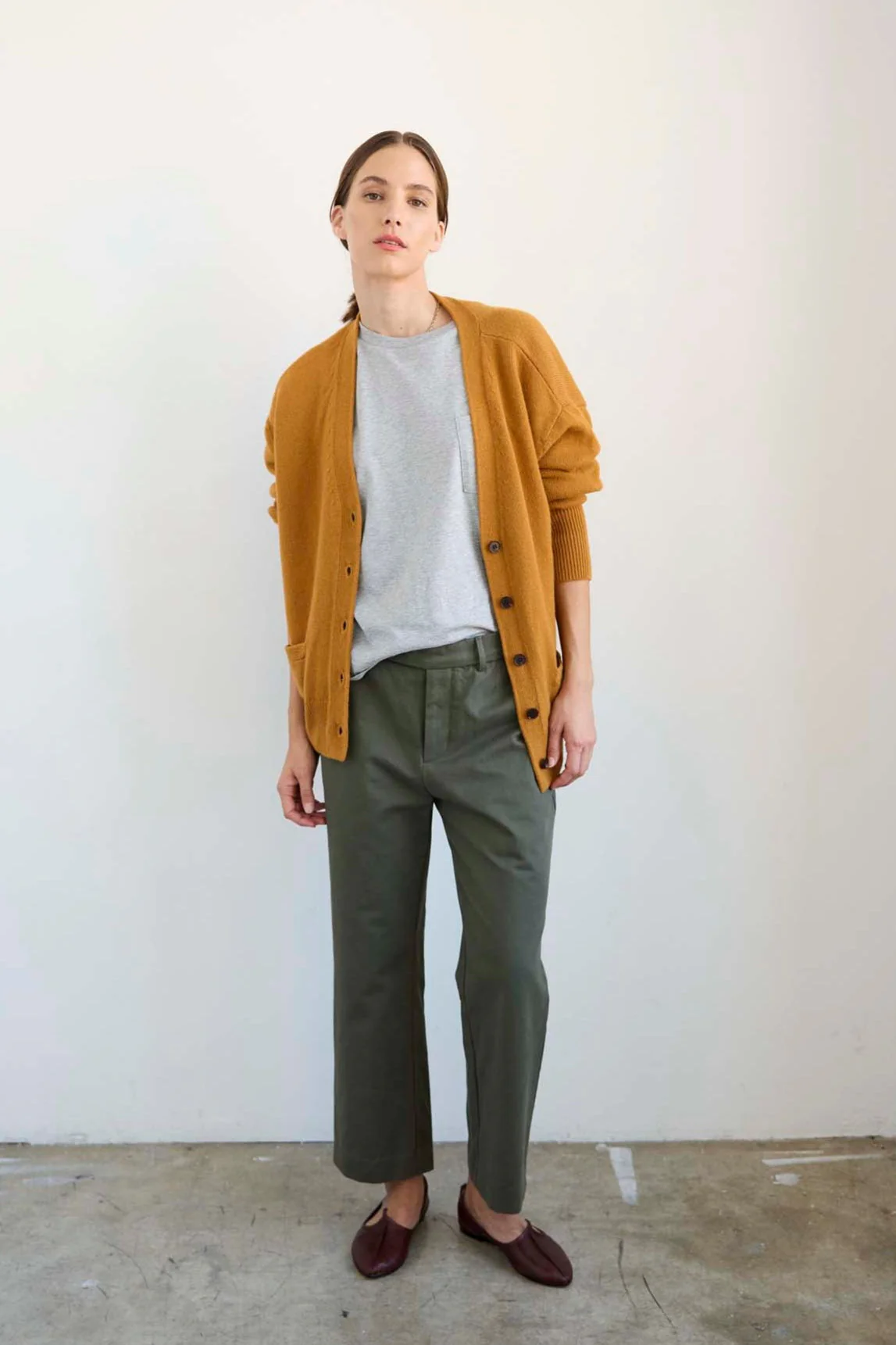 Jamie Haller - The Waist Tape Trouser in Olive - Image 2