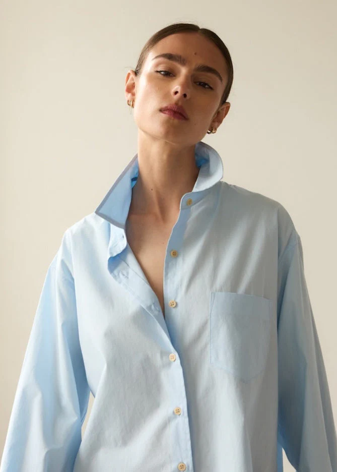 Jamie Haller - The Weekend Shirt in Baby Blue - Image 5