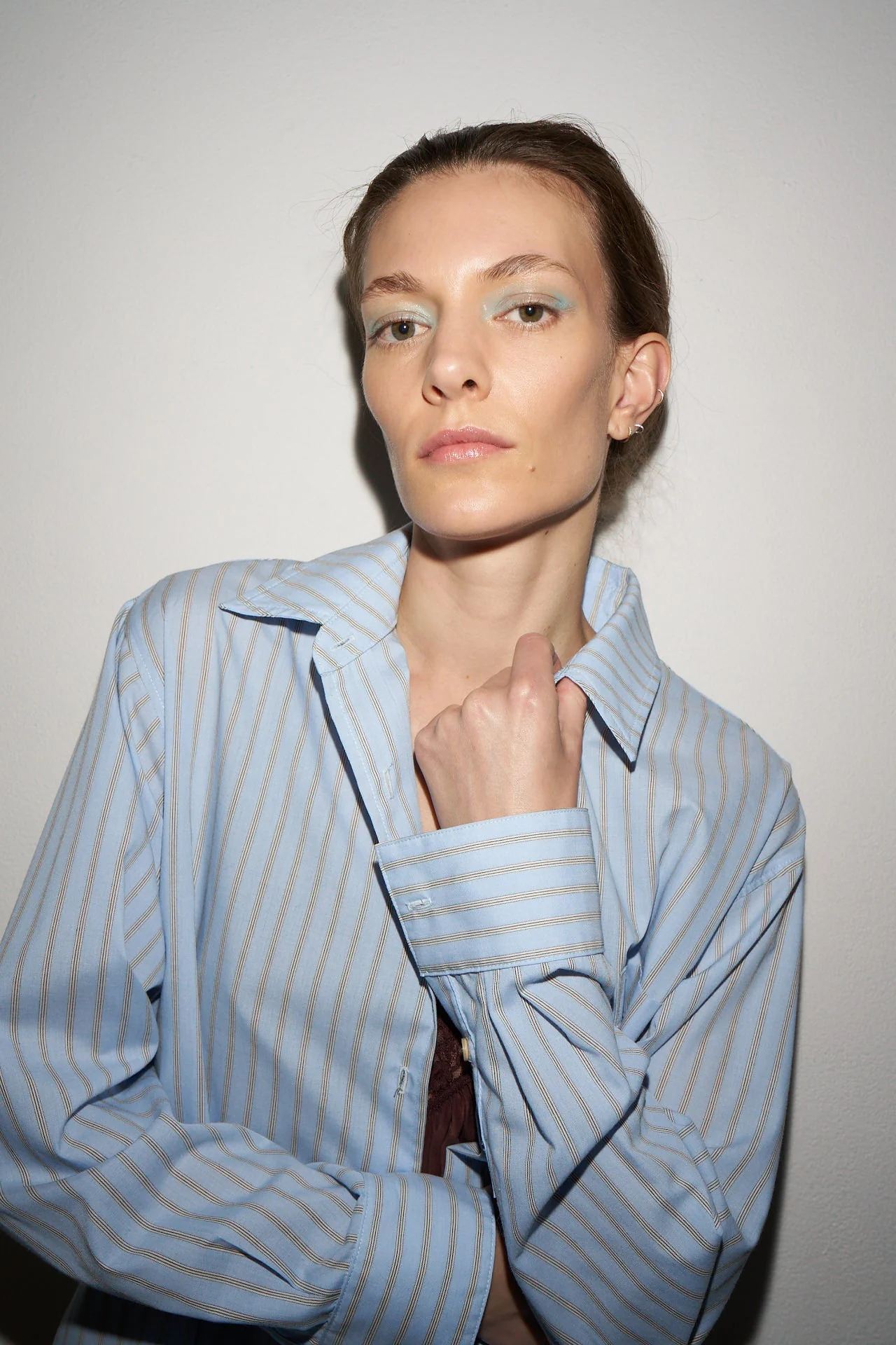 Jamie Haller - The Weekend Shirt in Baby Blue Stripe - Image 11