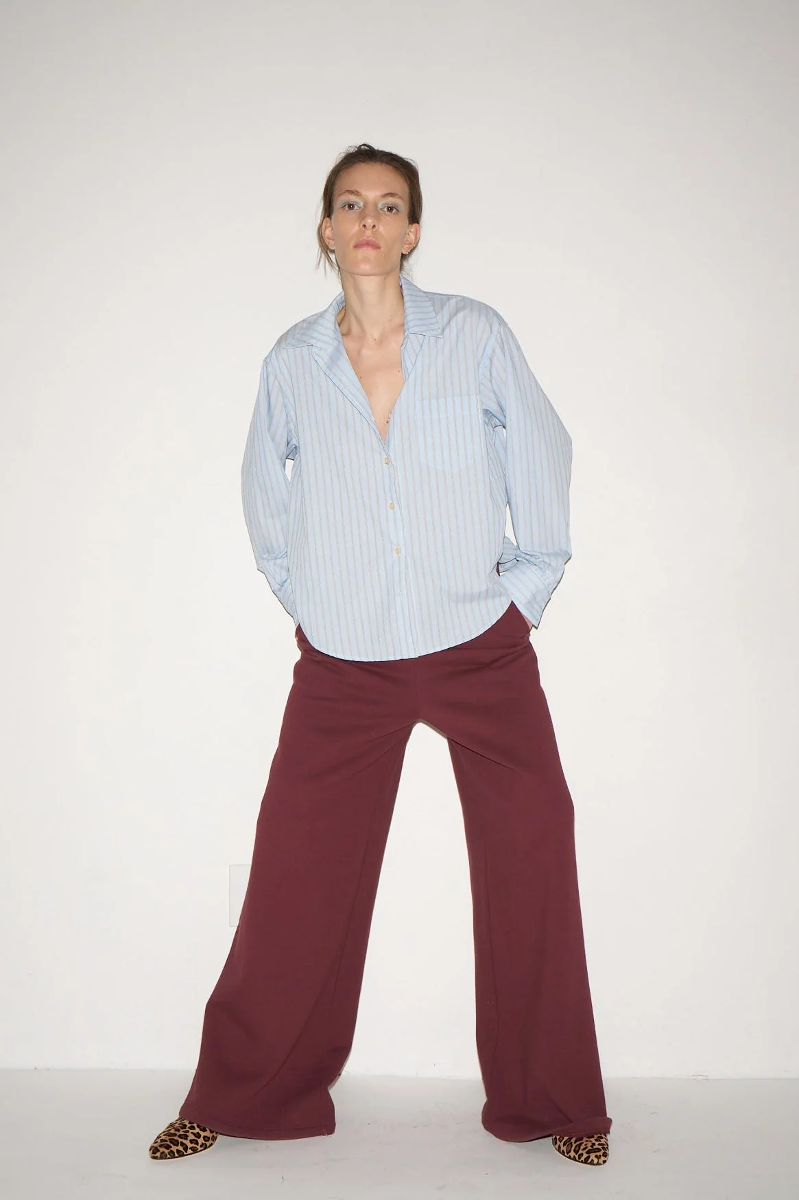 Jamie Haller - The Weekend Shirt in Baby Blue Stripe - Image 12