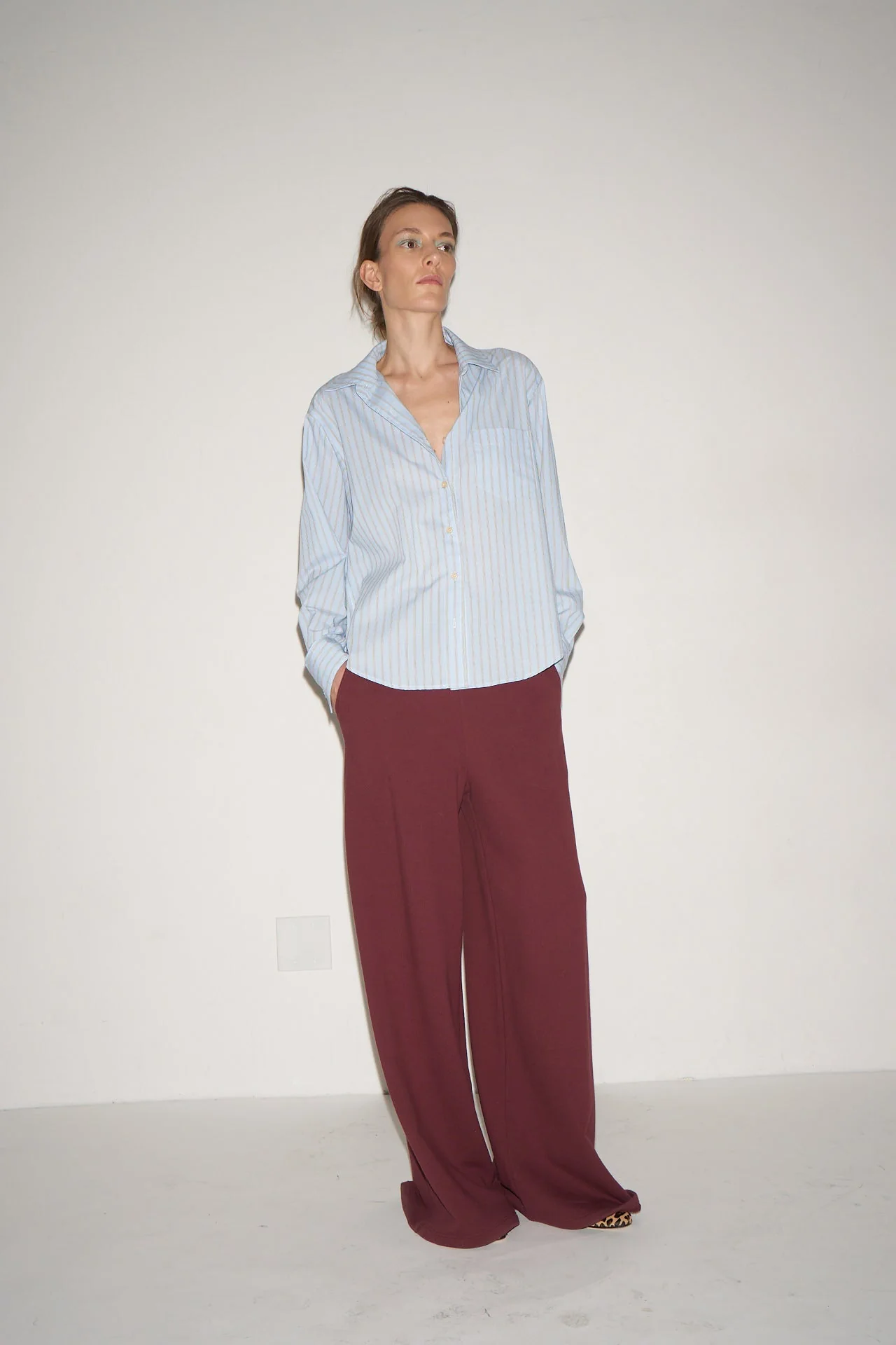 Jamie Haller - The Weekend Shirt in Baby Blue Stripe - Image 18