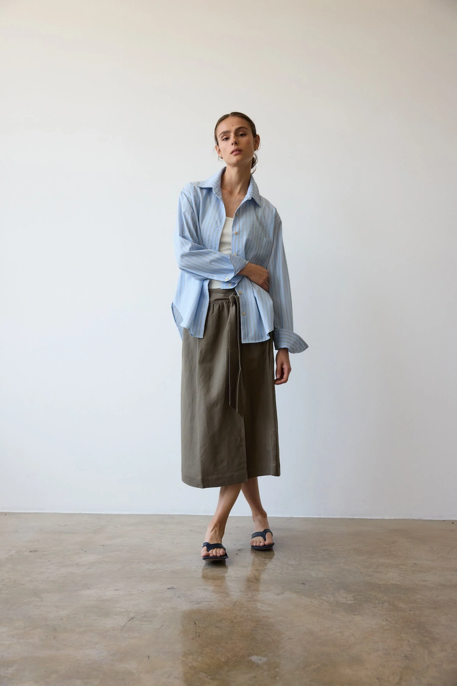Jamie Haller - The Weekend Shirt in Baby Blue Stripe - Image 9