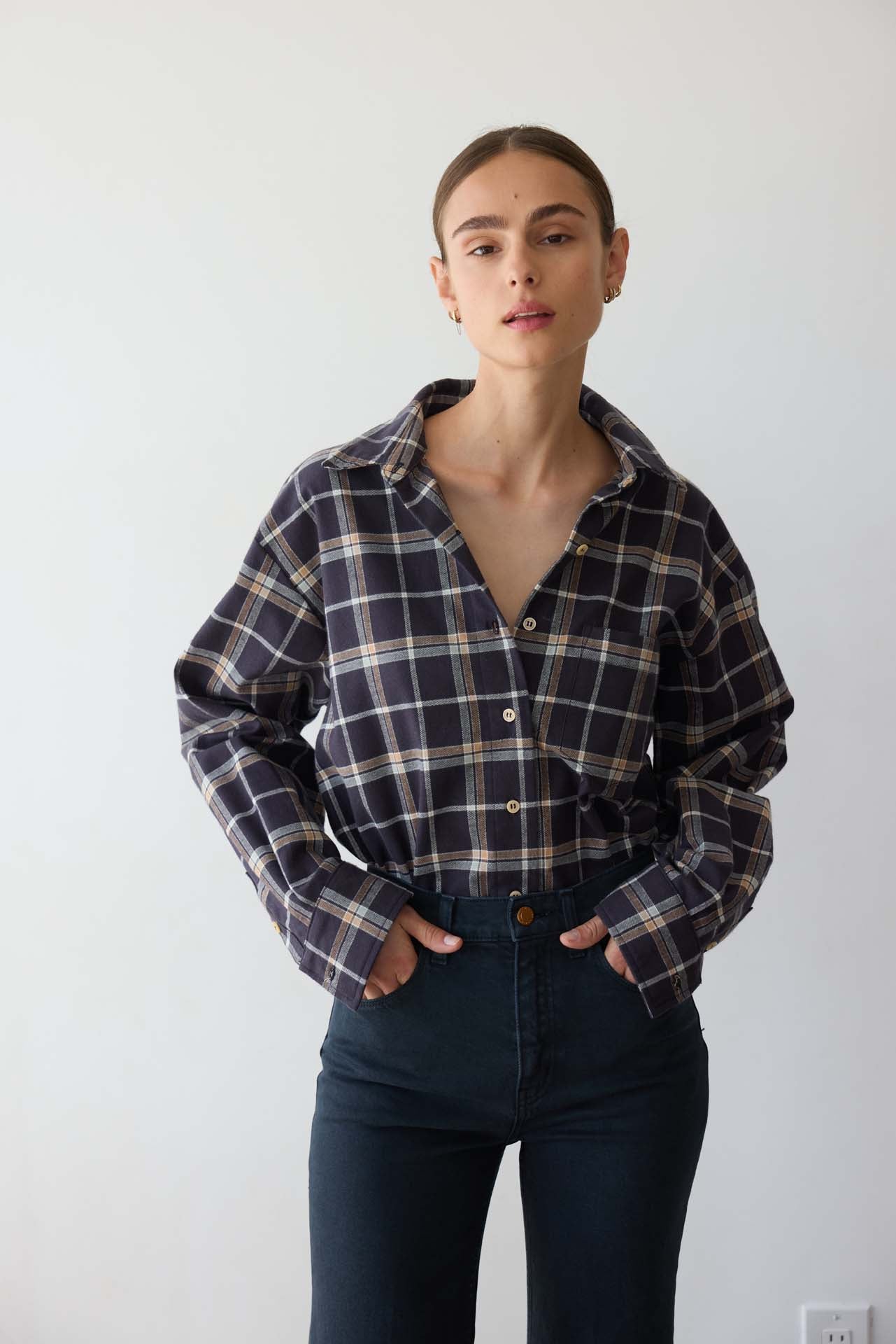 Jamie Haller - The Weekend Shirt in Charcoal Plaid - Image 8