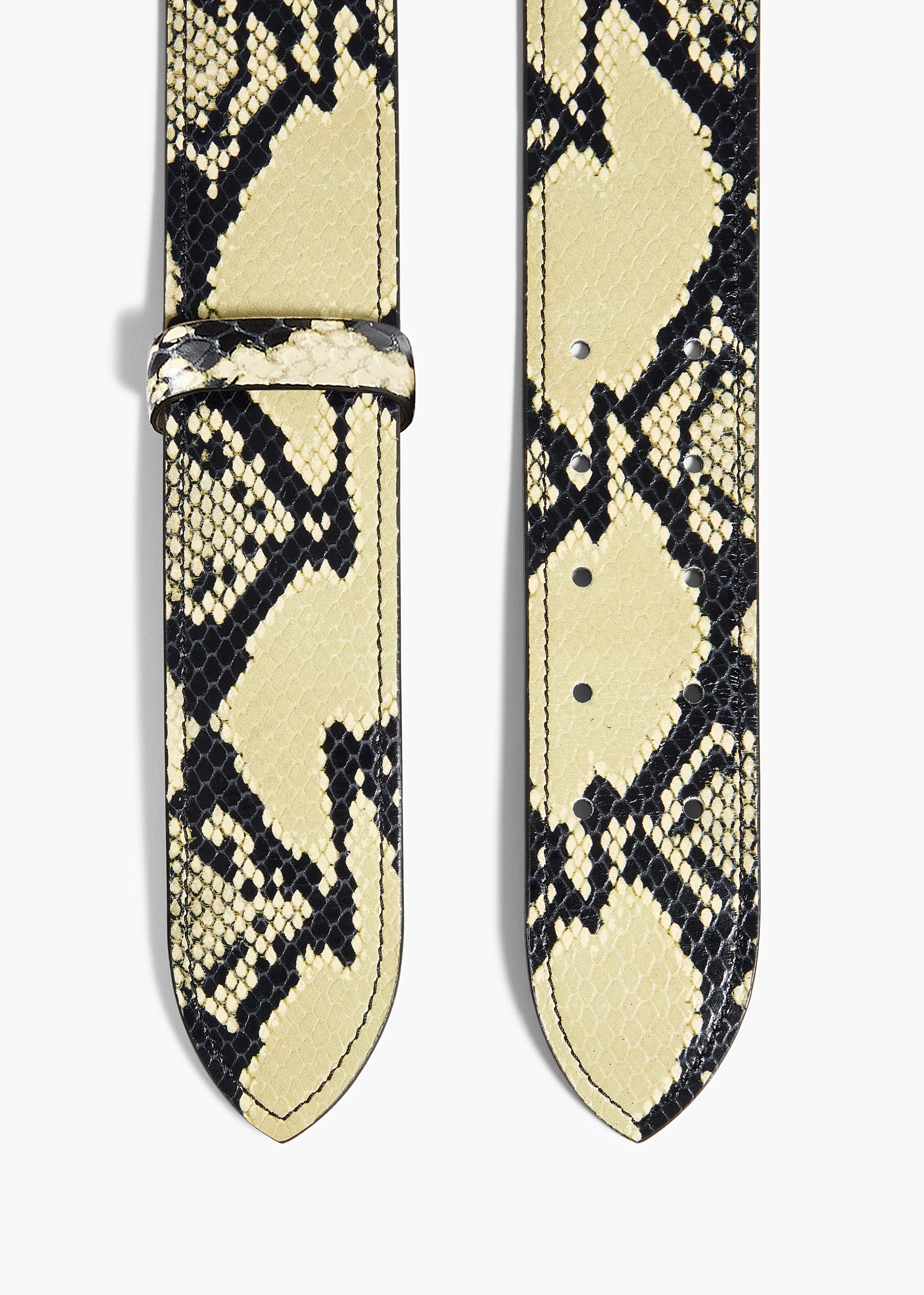 Khaite - Theo Waist Belt in Natural Python - Embossed Leather - Image 2