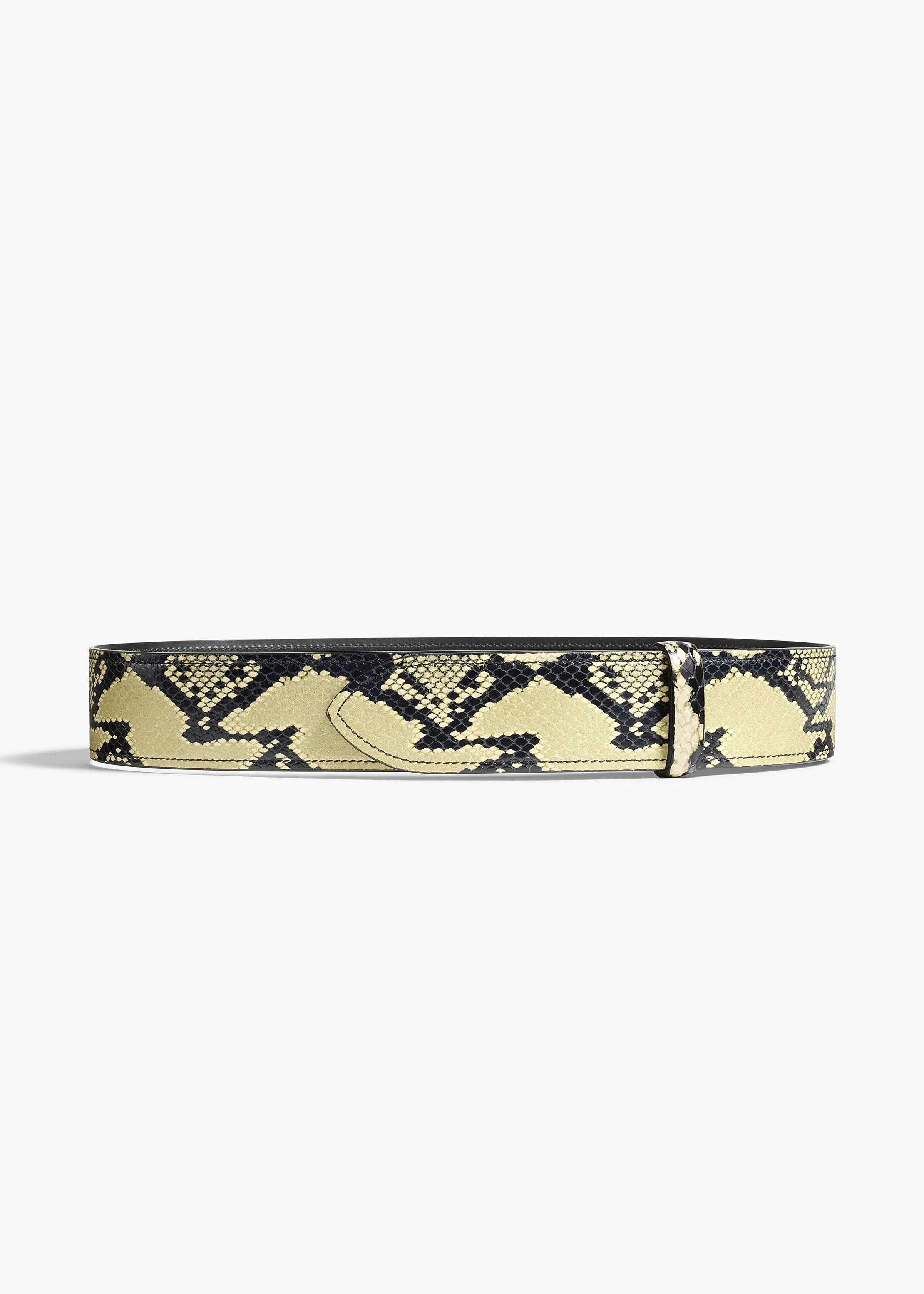 Khaite - Theo Waist Belt in Natural Python - Embossed Leather - Image 4