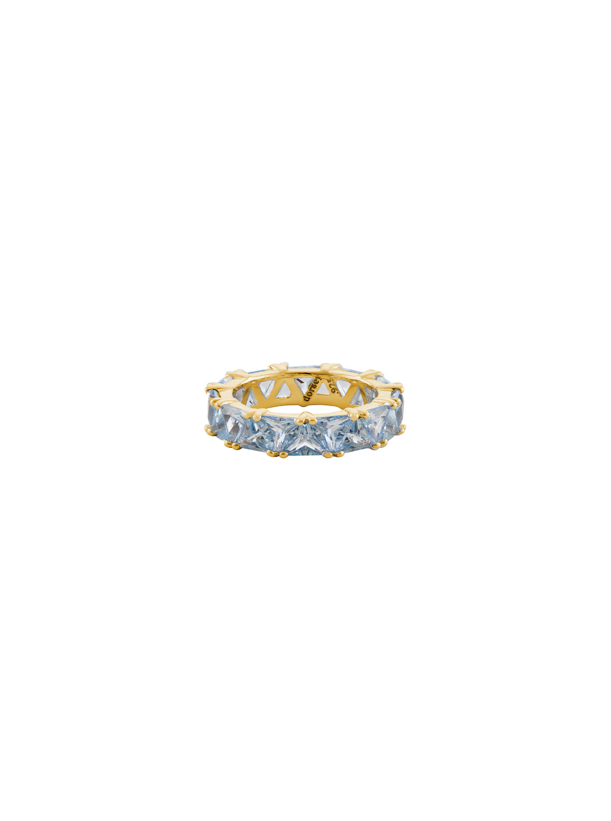 Dorsey - THEODORA DOUBLE TRILLION, LAB AQUA SPINEL RING, GOLD