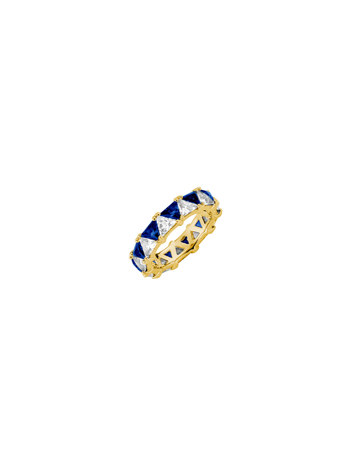 Dorsey - THEODORA DOUBLE TRILLION, LAB BLUE AND WHITE SAPPHIRE RING, GOLD - Image 2