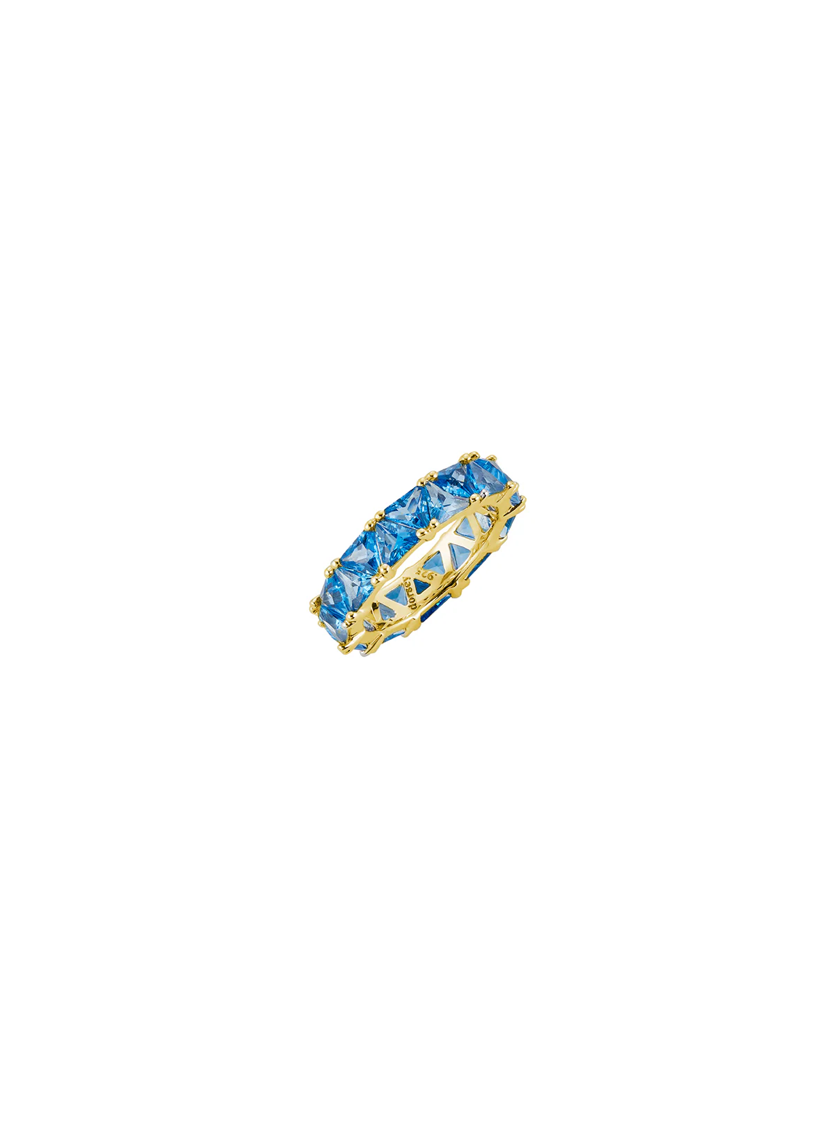 Dorsey - THEODORA DOUBLE TRILLION, LAB BLUE TOPAZ SPINEL RING, GOLD - Image 2