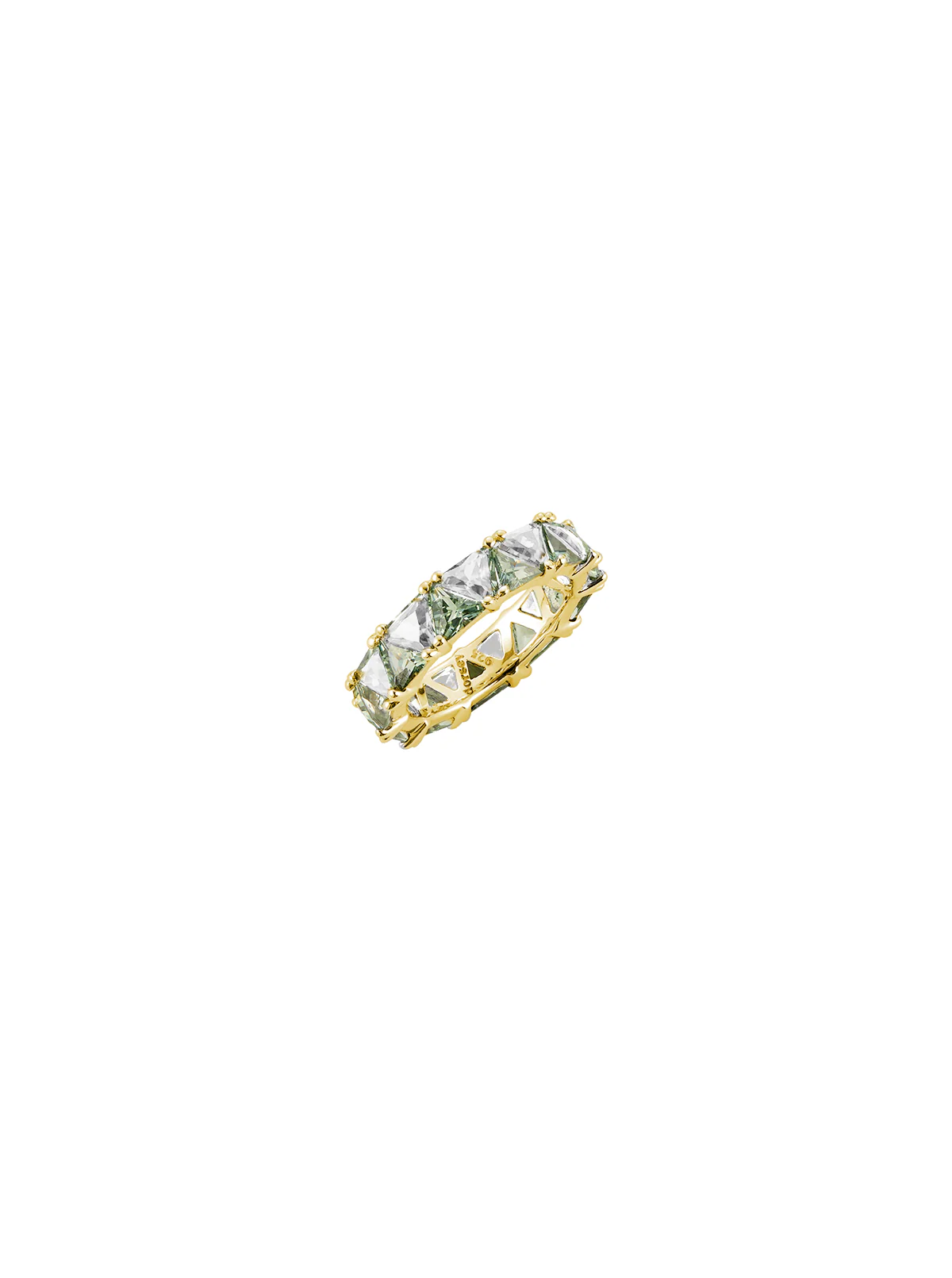 Dorsey - THEODORA DOUBLE TRILLION, LAB LIGHT GREEN SPINEL AND WHITE SAPPHIRE RING, GOLD - Image 2
