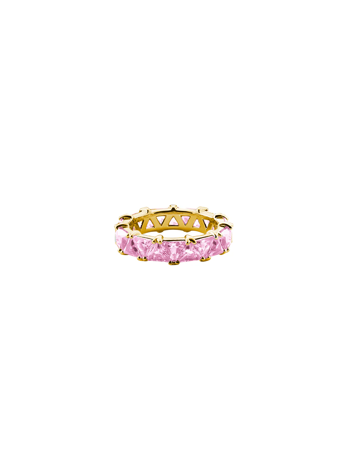 Dorsey - THEODORA DOUBLE TRILLION, LAB PINK SAPPHIRE RING, GOLD