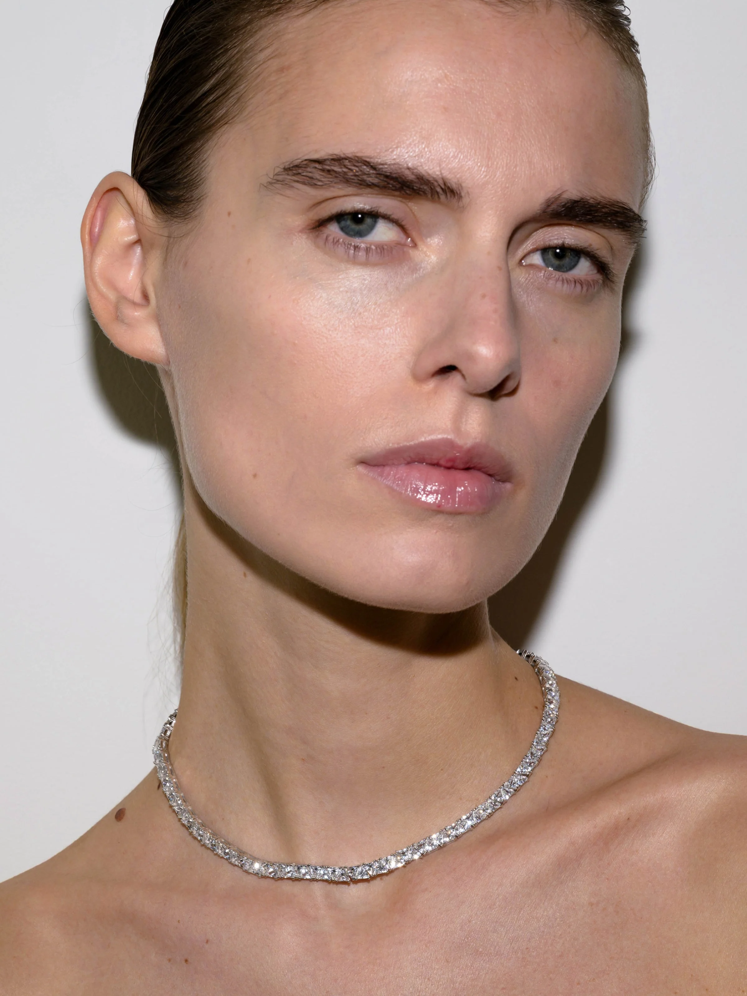 Dorsey - THEODORA RIVIÈRE NECKLACE IN LAB WHITE SAPPHIRE - Image 3