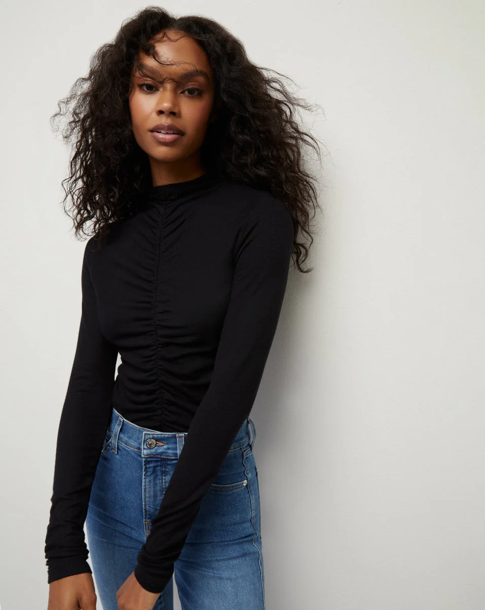 Veronica Beard - Theresa Ruched Turtleneck