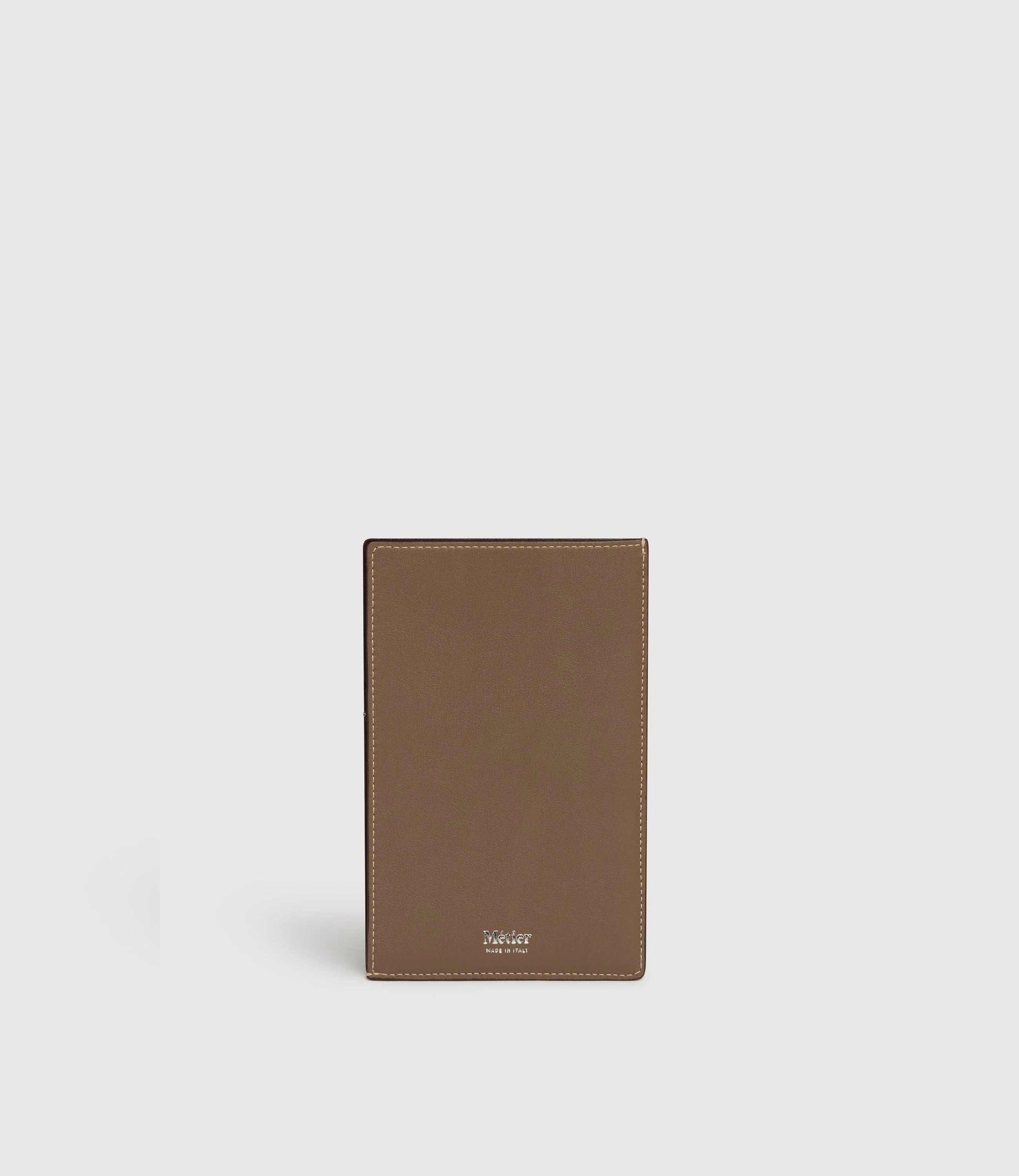 Metier - Thin Travel Wallet Smooth Calfskin Taupe - Image 3