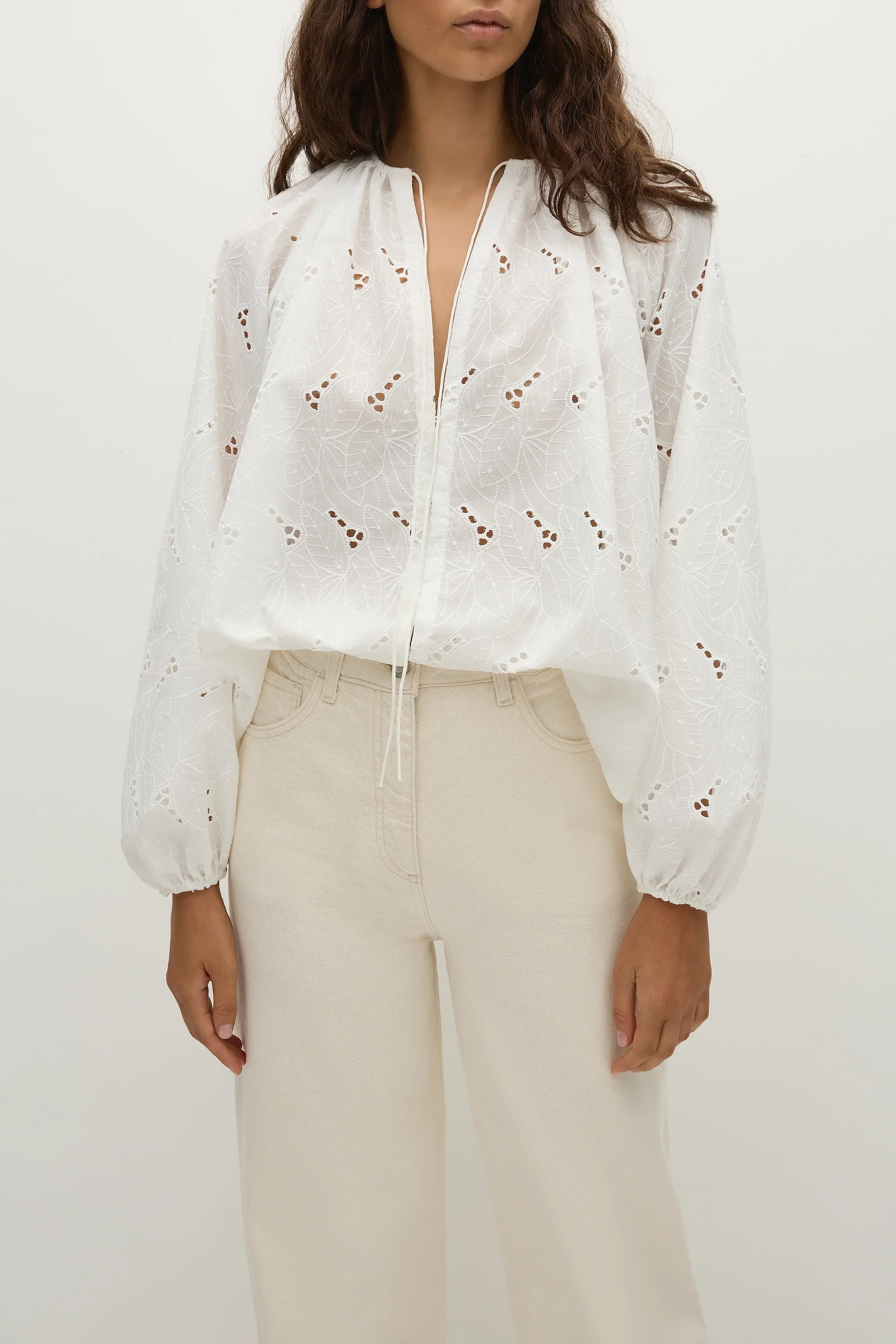 Faithfull - Thora Blouse Birgitta Broderie Anglaise White - Final Sale - Image 2