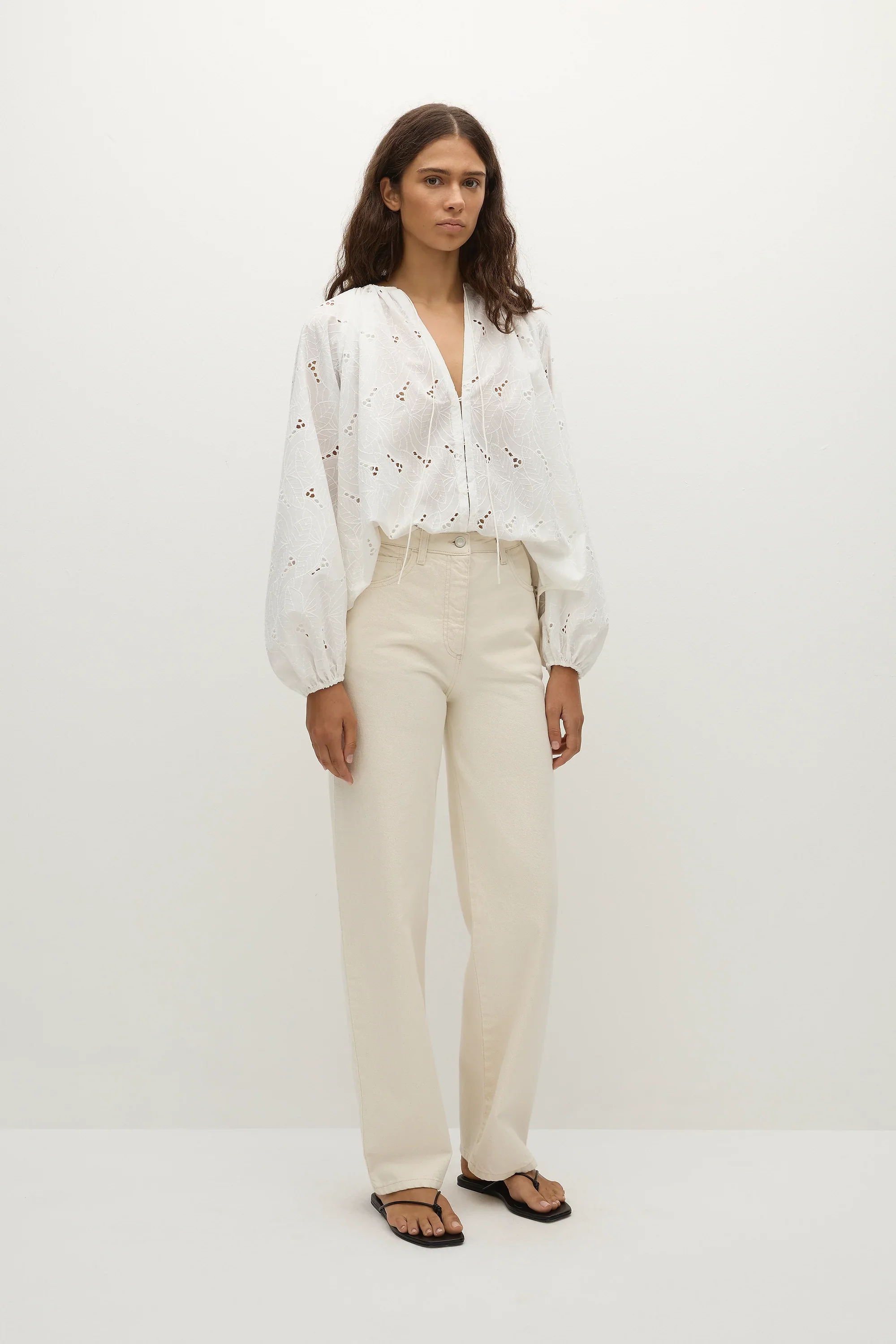 Faithfull - Thora Blouse Birgitta Broderie Anglaise White - Final Sale - Image 3