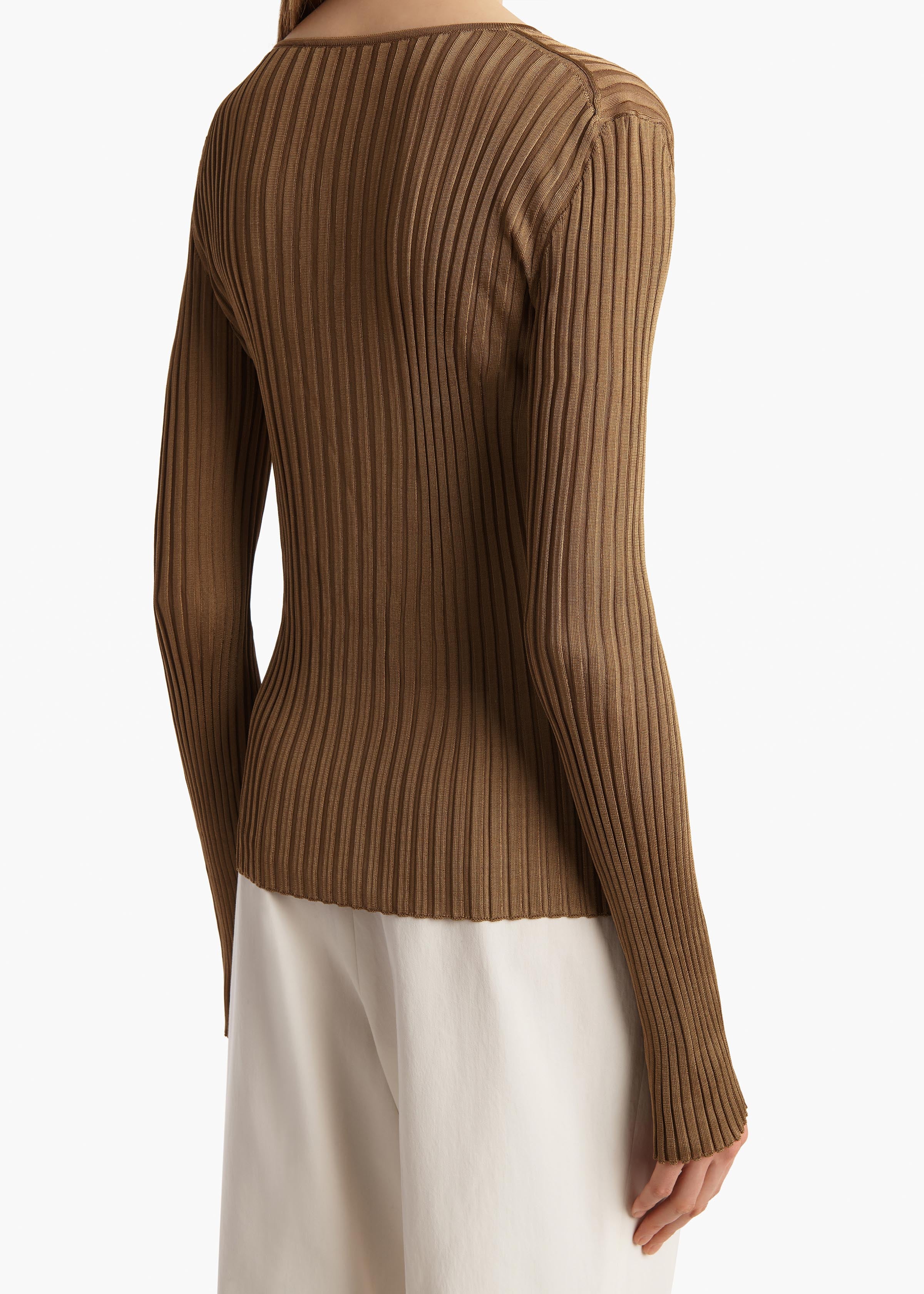 Khaite - Tia Top in Carob - Image 13