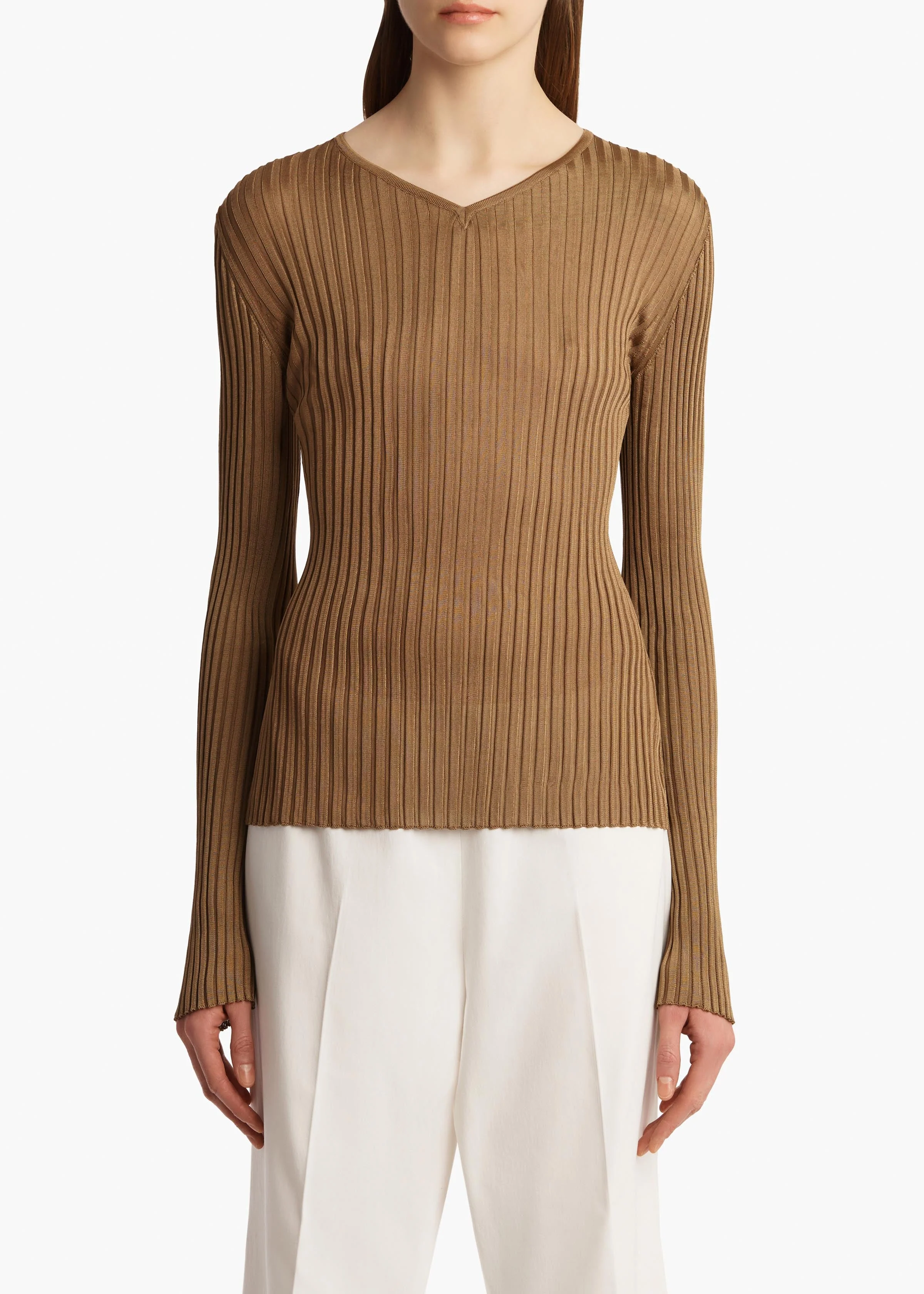 Khaite - Tia Top in Carob - Image 3