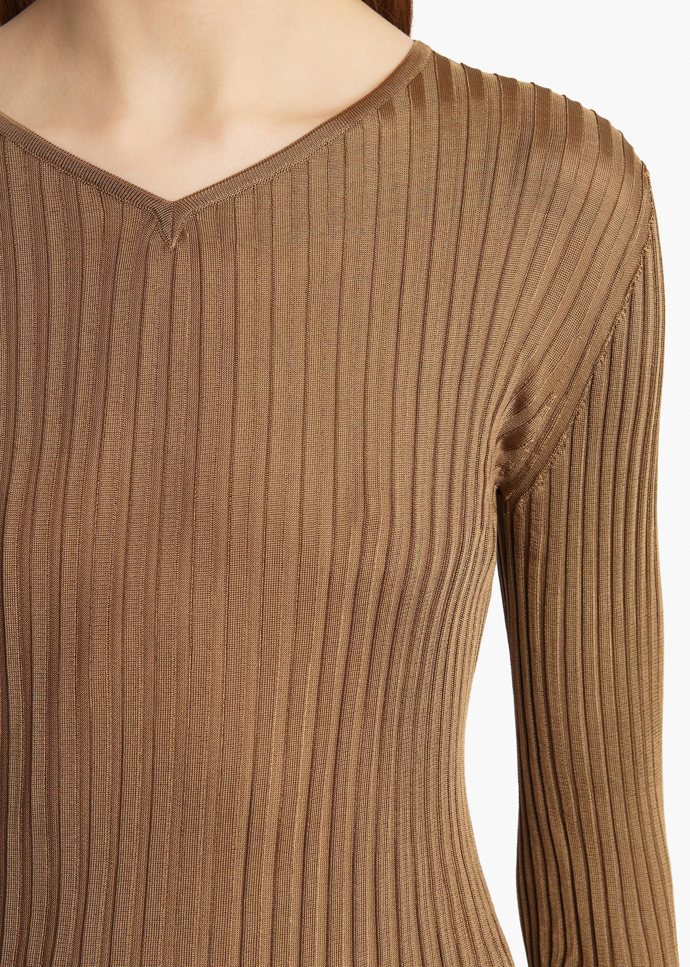 Khaite - Tia Top in Carob - Image 5