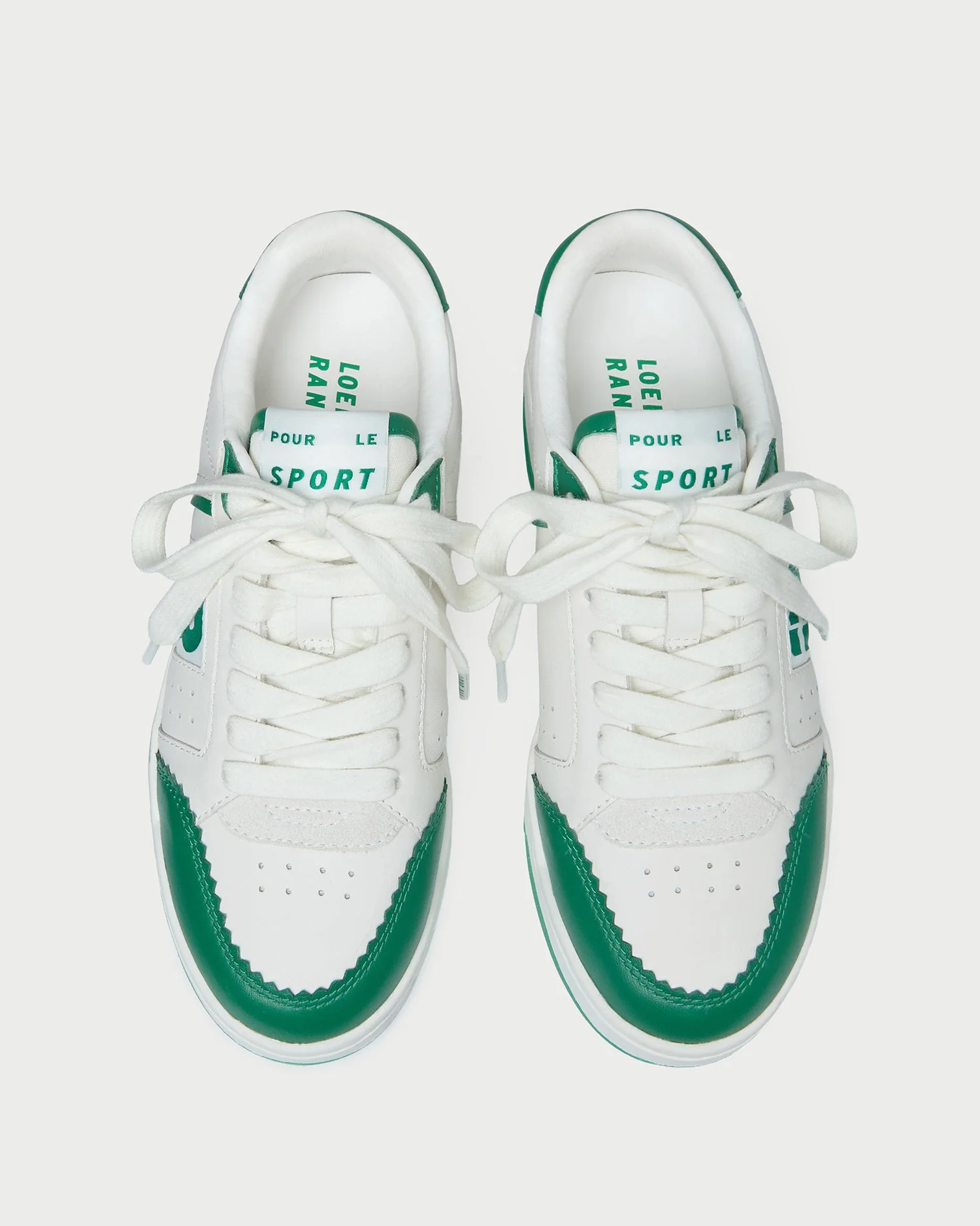 Loeffler Randall - Topspin Cream/Green Court Sneaker - Image 3