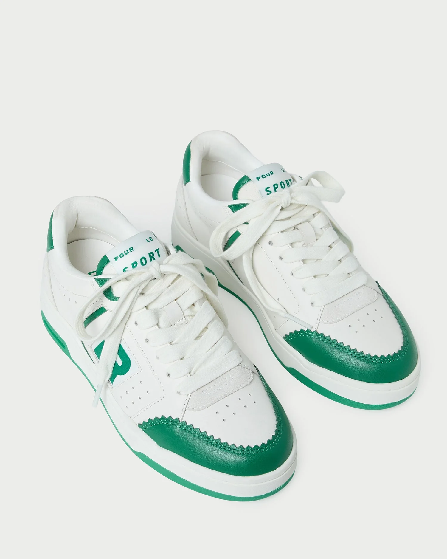 Loeffler Randall - Topspin Cream/Green Court Sneaker - Image 4
