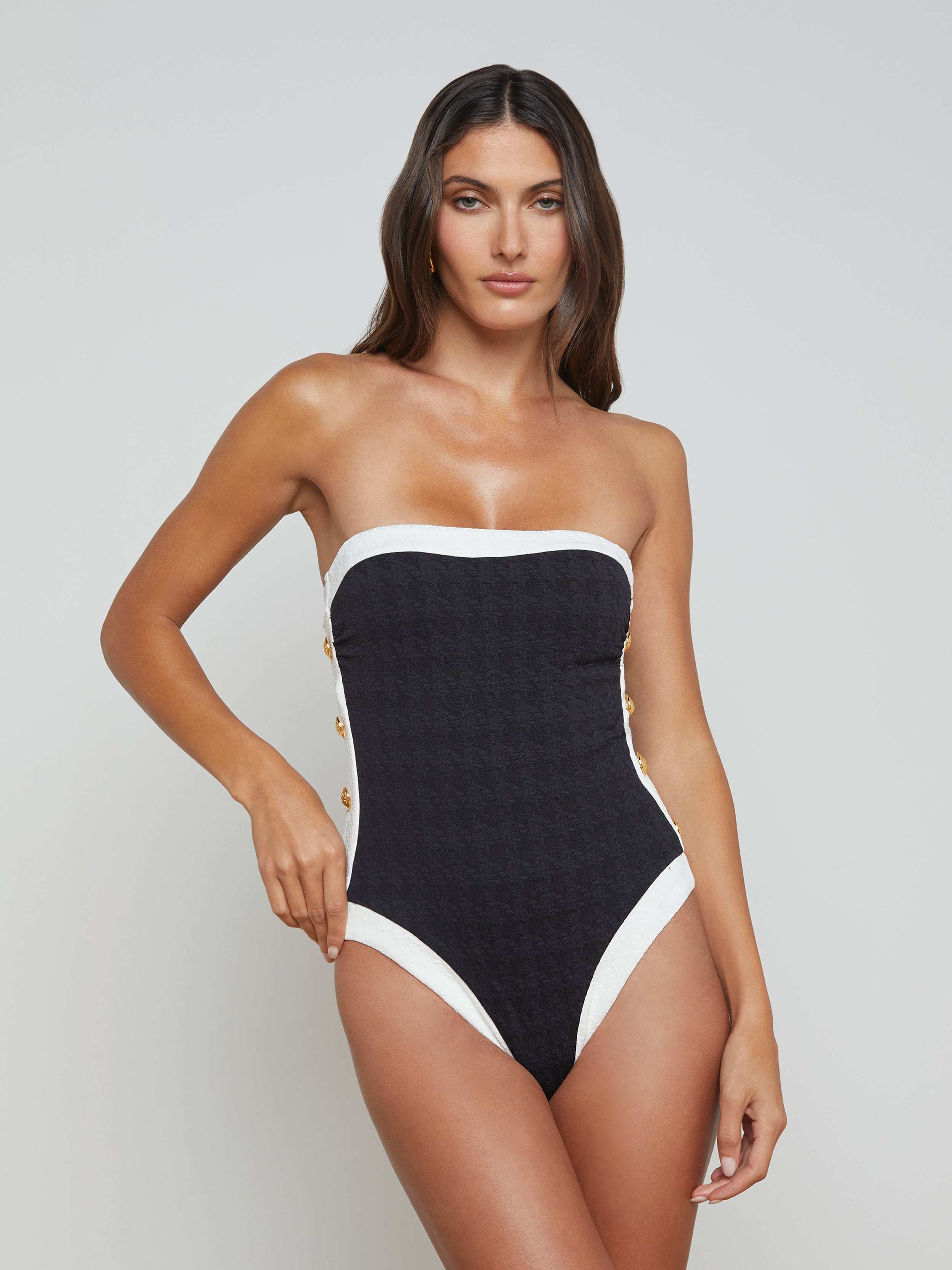 L'AGENCE - Tory Bandeau One - Piece Swimsuit - Image 14