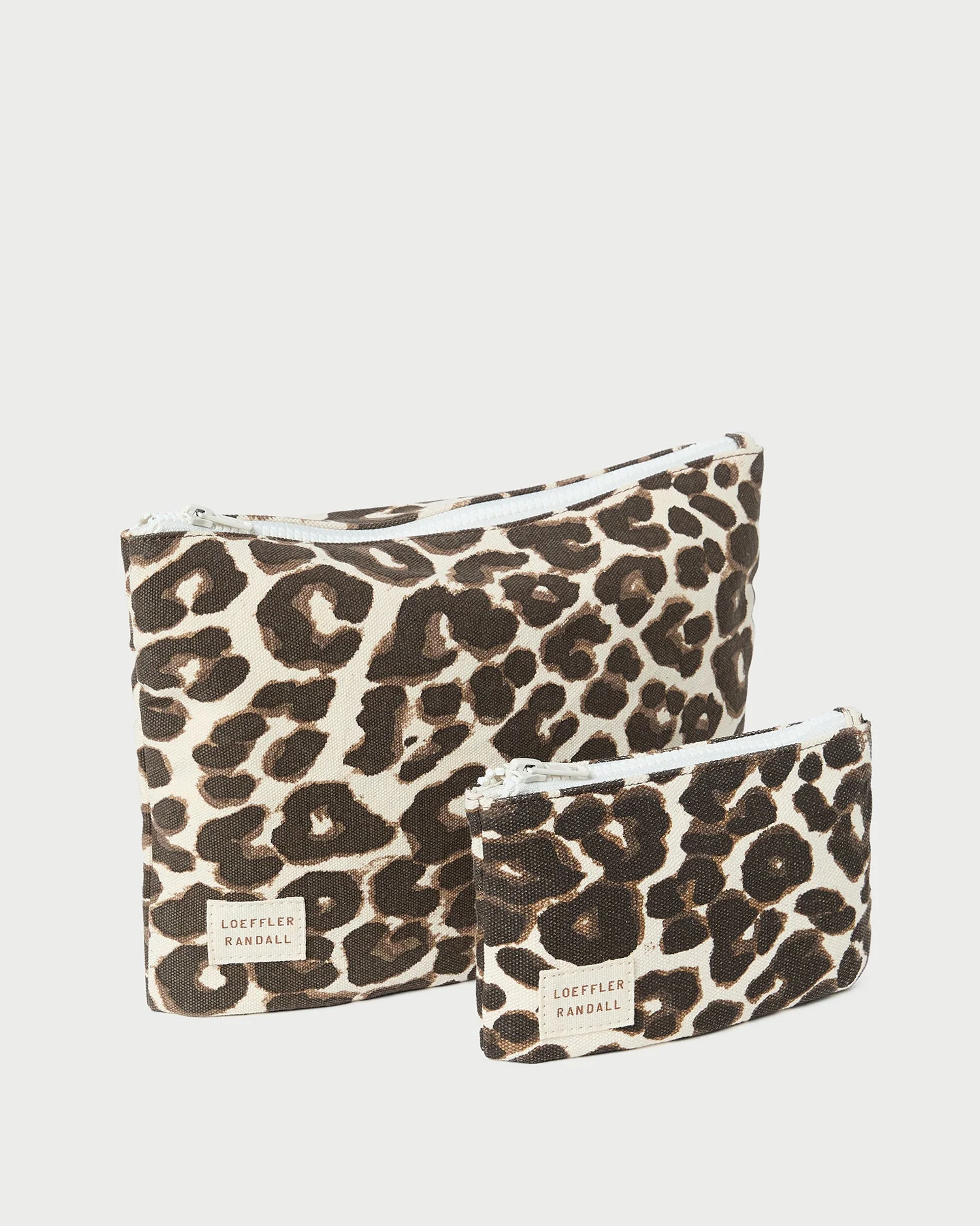 Loeffler Randall - Tracy Leopard Canvas Pouch Set - Image 3