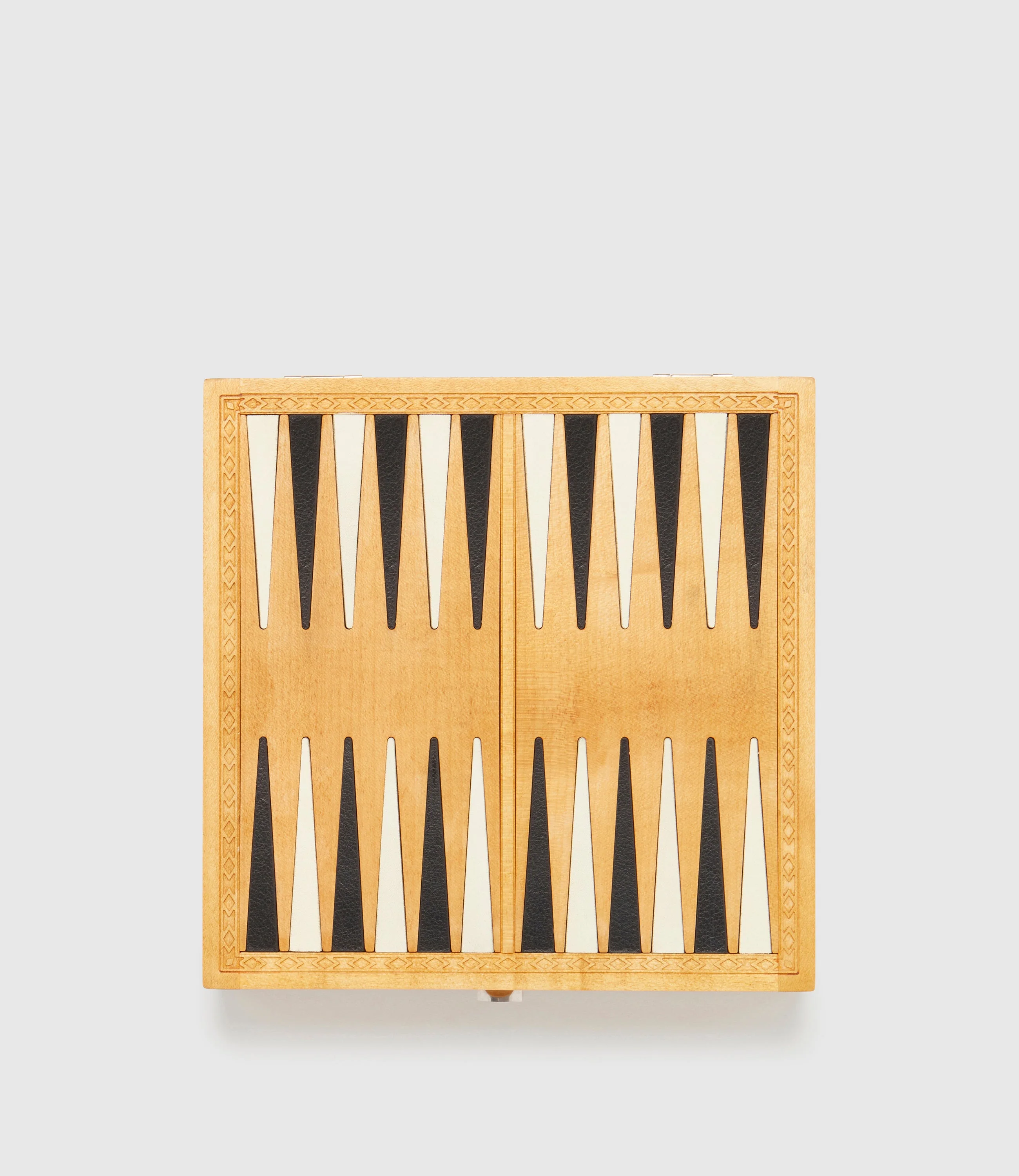 Metier - Travel Chess and Backgammon Set in Buffalo and Smooth Calfskin Leather, Olive and Ebony Wood - Image 5