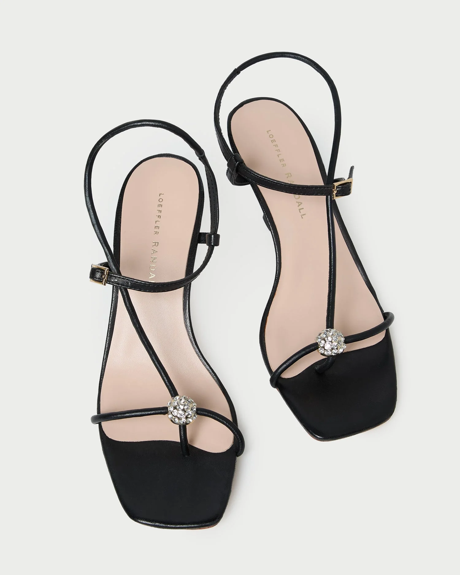 Loeffler Randall - Triana Black/Crystal Mid - Heel Sandal - Image 3
