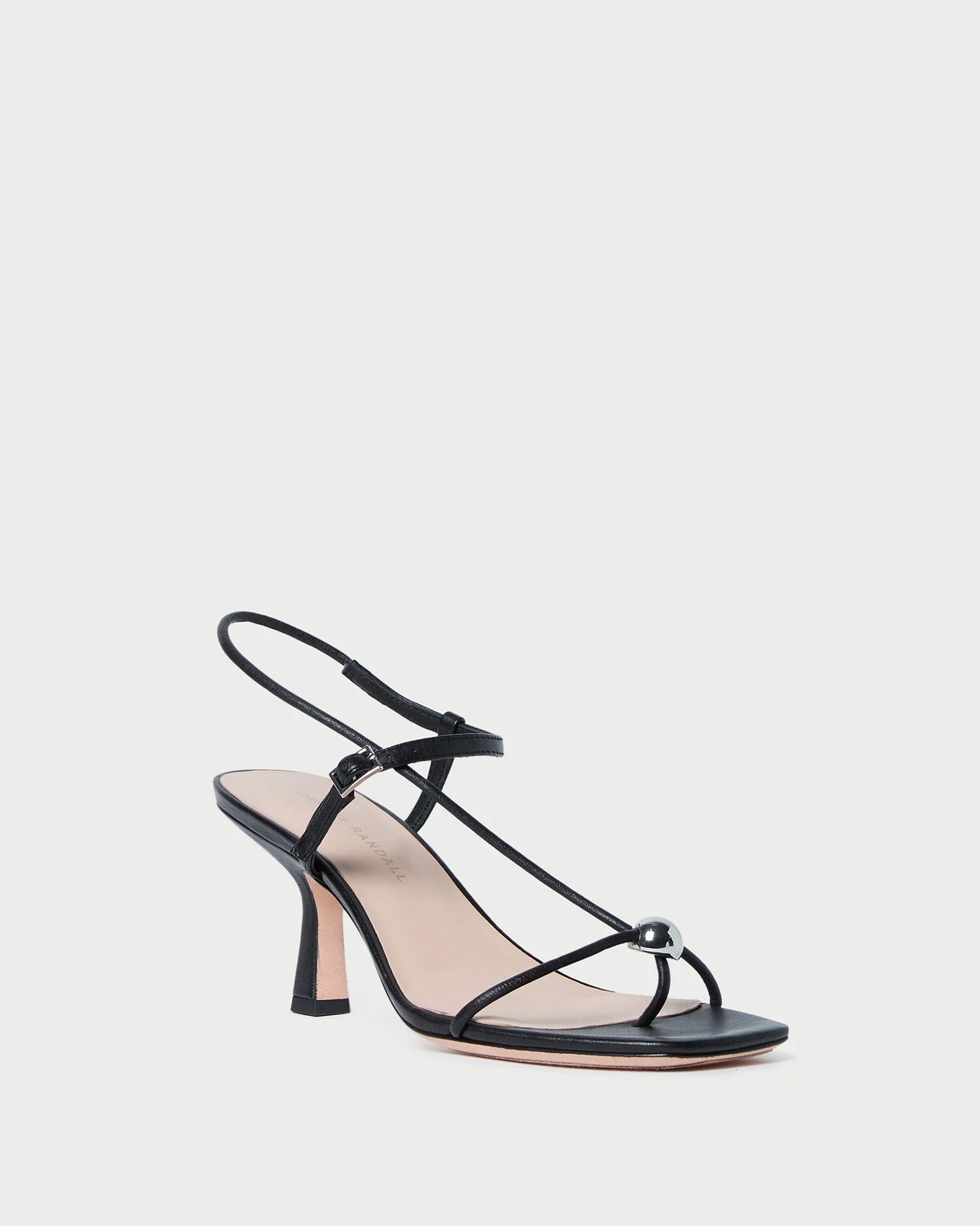 Loeffler Randall - Triana Black Leather Mid - Heel Sandal - Image 3