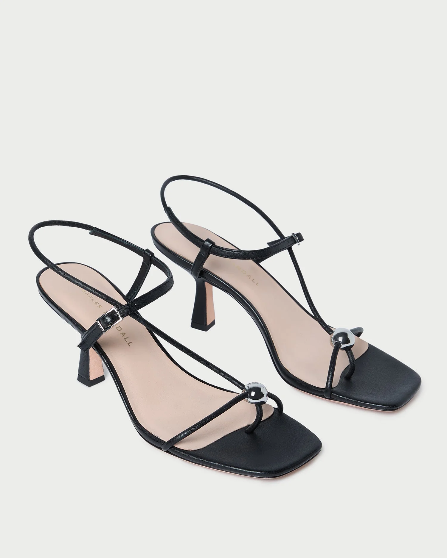 Loeffler Randall - Triana Black Leather Mid - Heel Sandal - Image 4