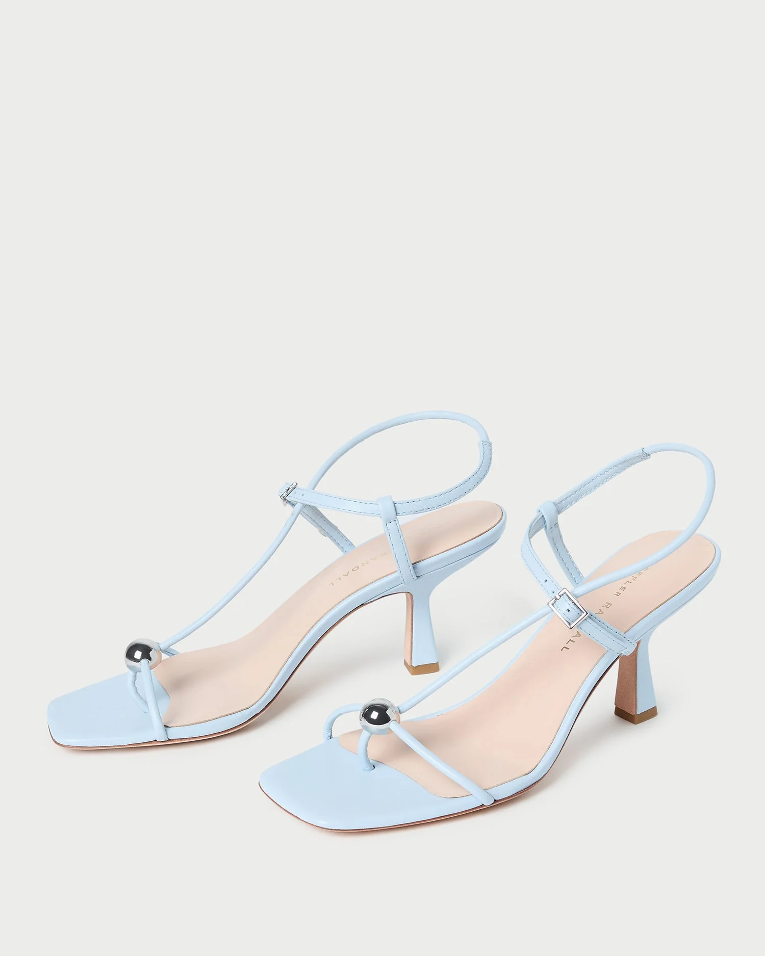 Loeffler Randall - Triana Blue Leather Mid - Heel Sandal - Image 4