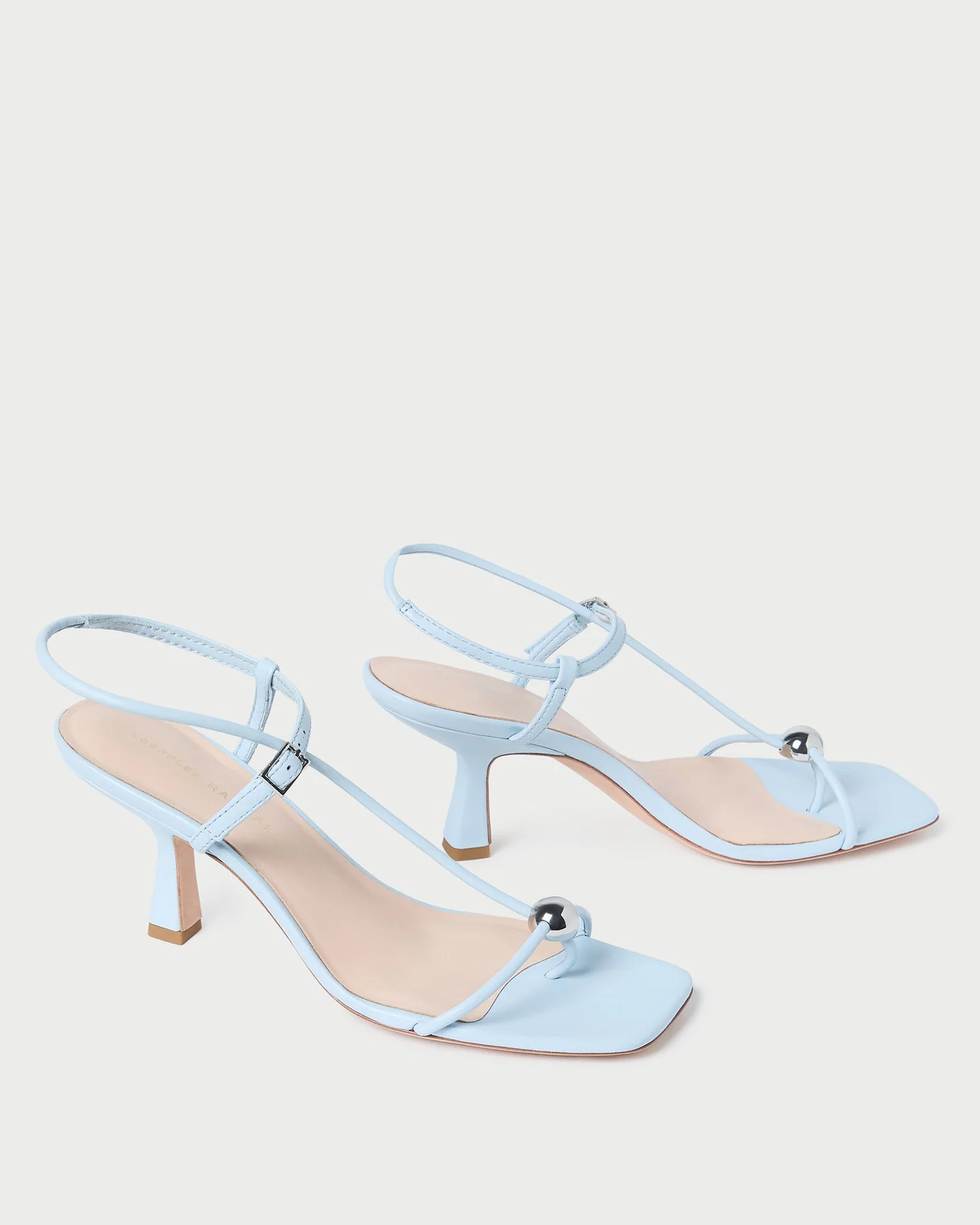 Loeffler Randall - Triana Blue Leather Mid - Heel Sandal - Image 5