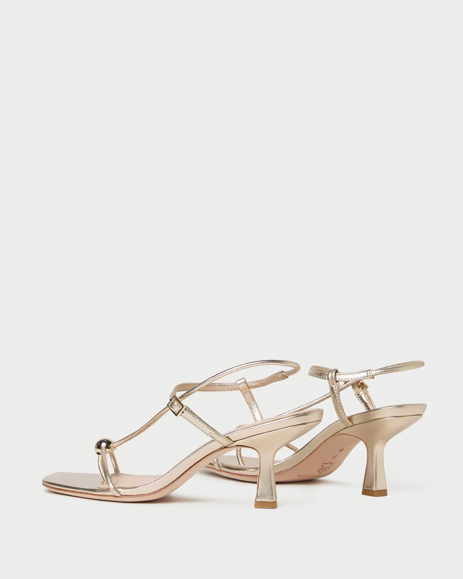 Loeffler Randall - Triana Champagne Leather Mid - Heel Sandal - Image 5