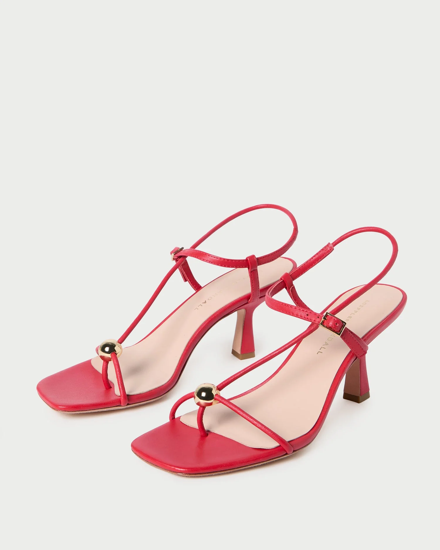 Loeffler Randall - Triana Red Leather Mid - Heel Sandal - Image 4